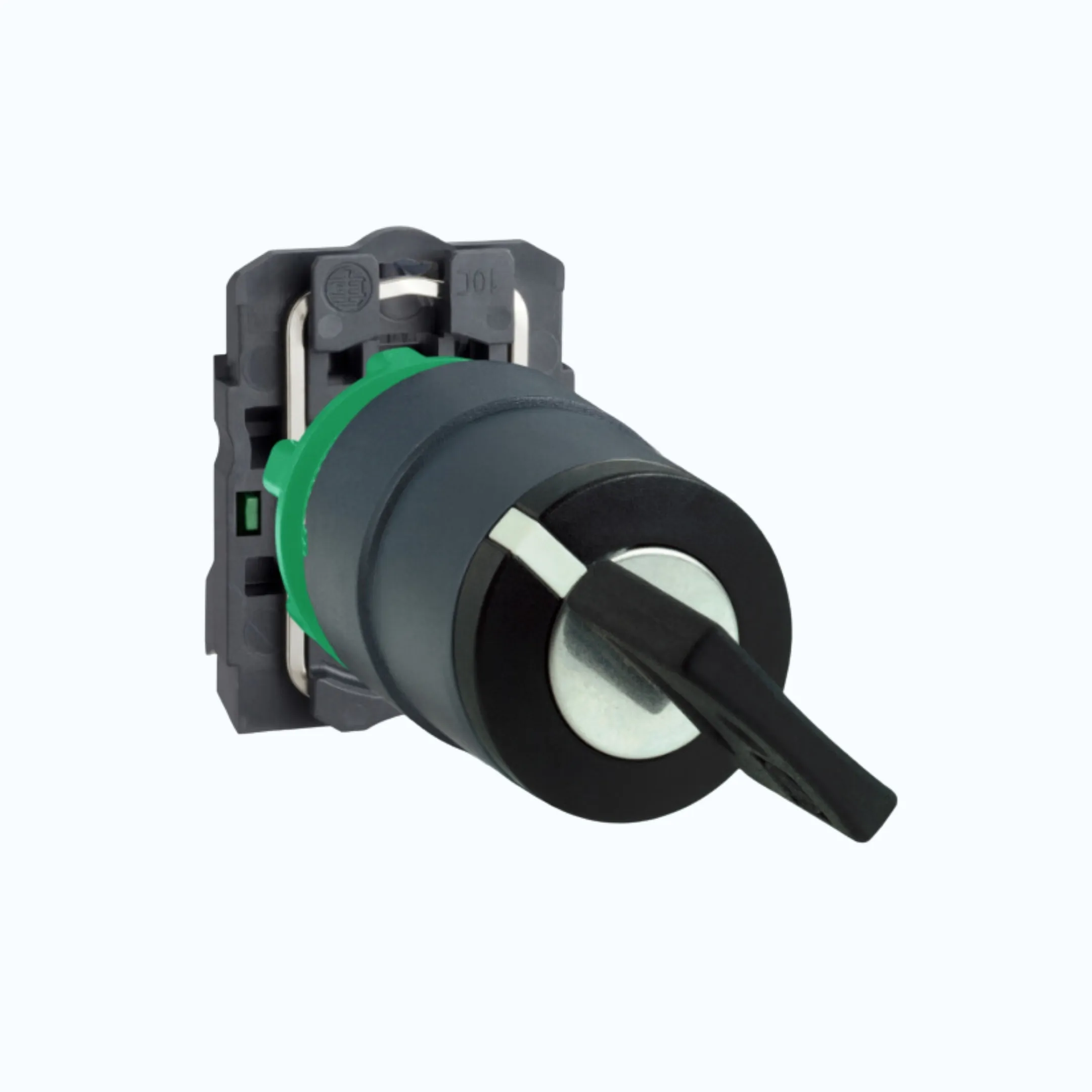 Schneider Key Switch- 2 pos stay put cabut kunci di kiri 1 N/O Hitam -XB5AG21