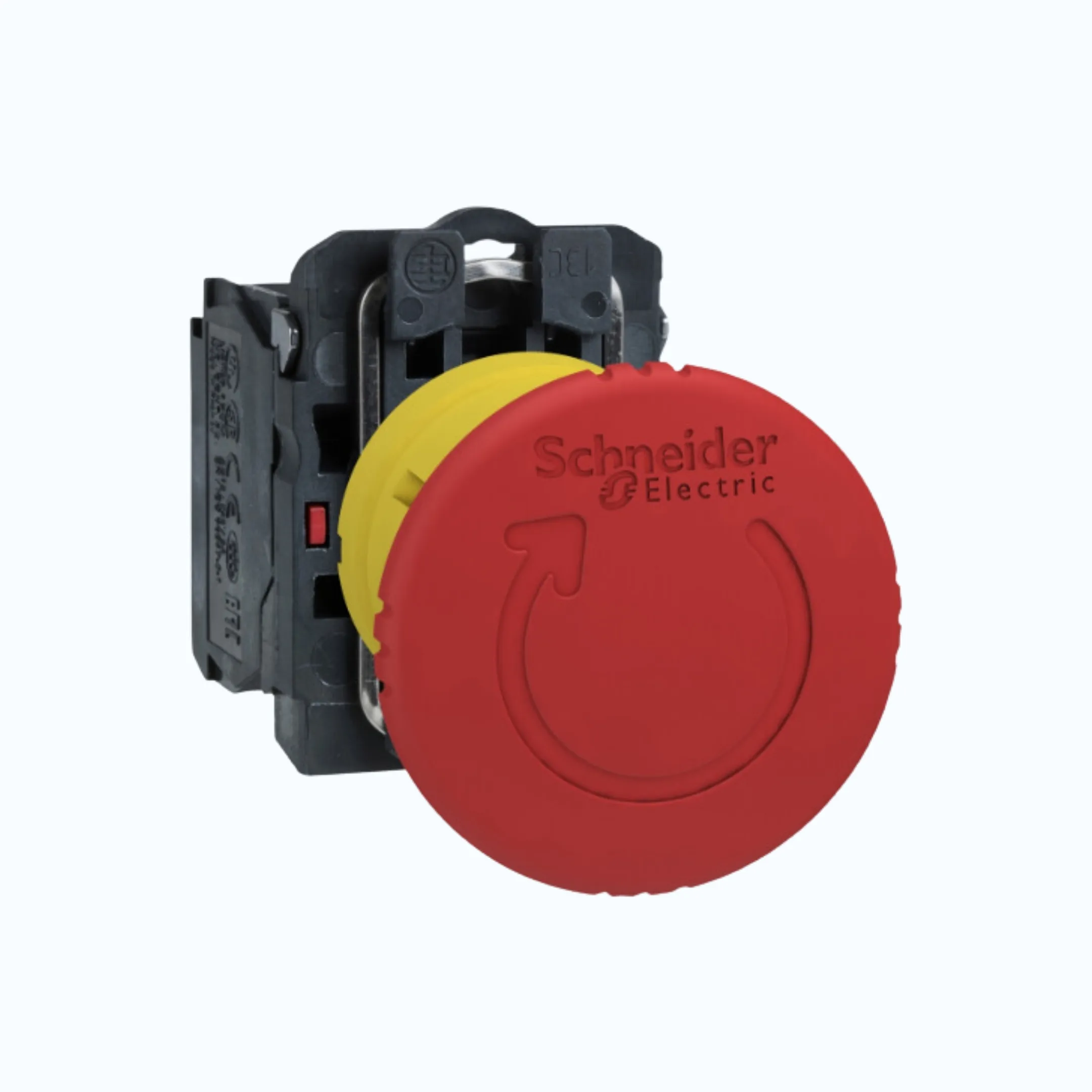 Schneider Emergency Stop / Mushroom- Latching turn to Release Ø40 mm 1 N/C Merah
