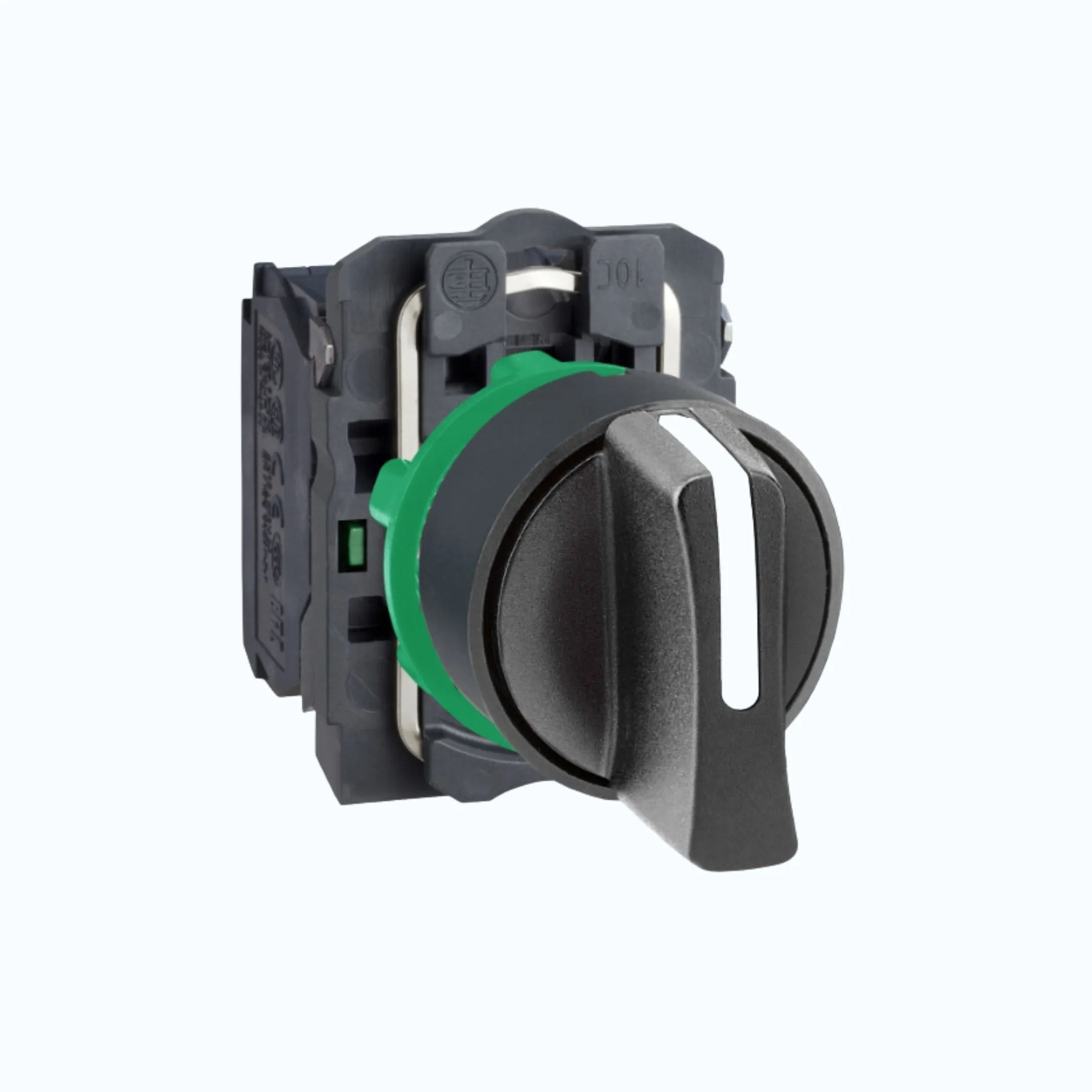 Schneider Selector- 3 posisi spring return di kiri dan di kanan 2 N/O Hitam -XB5