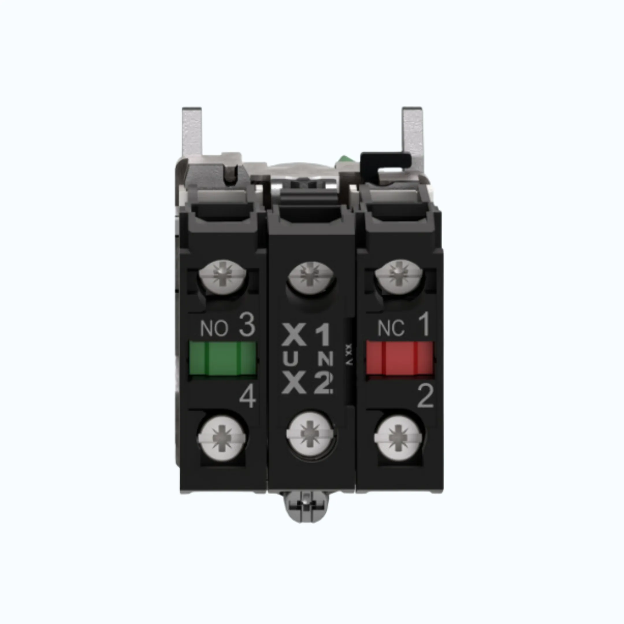 Schneider Selektor Iluminasi- 110 ... 120 V AC 1 N/O + 1N/C Hijau-XB4BK123G5
