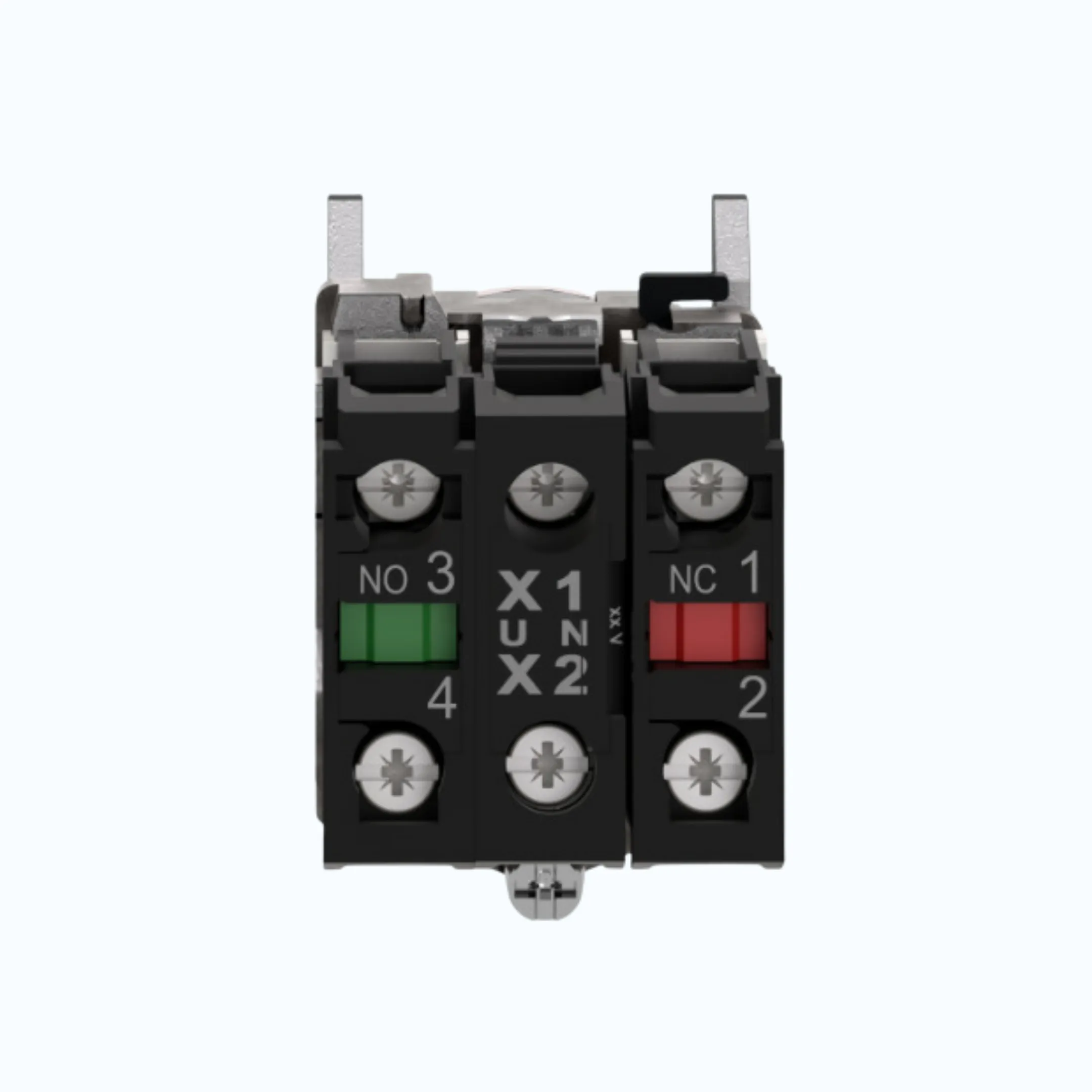 Schneider Push Button Iluminasi- 230 … 240 V AC 1 N/O + 1N/C Merah-XB4BW34M5