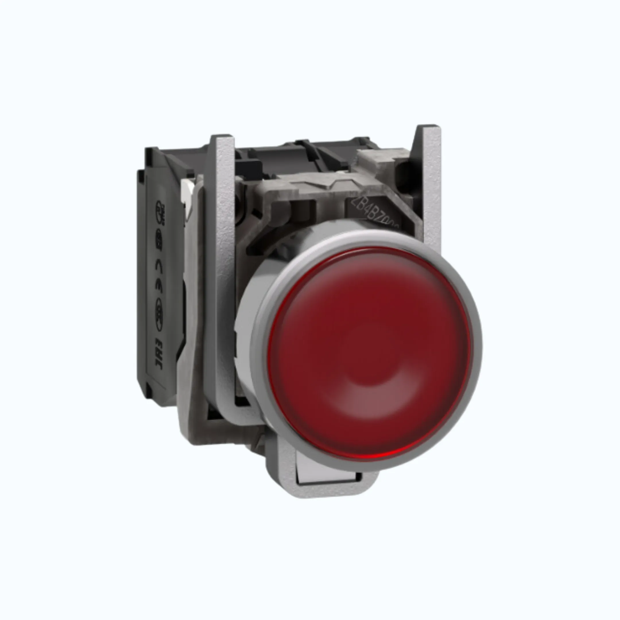 Schneider Push Button Iluminasi- 110 … 120 V AC 1 N/O + 1N/C Merah-XB4BW34G5