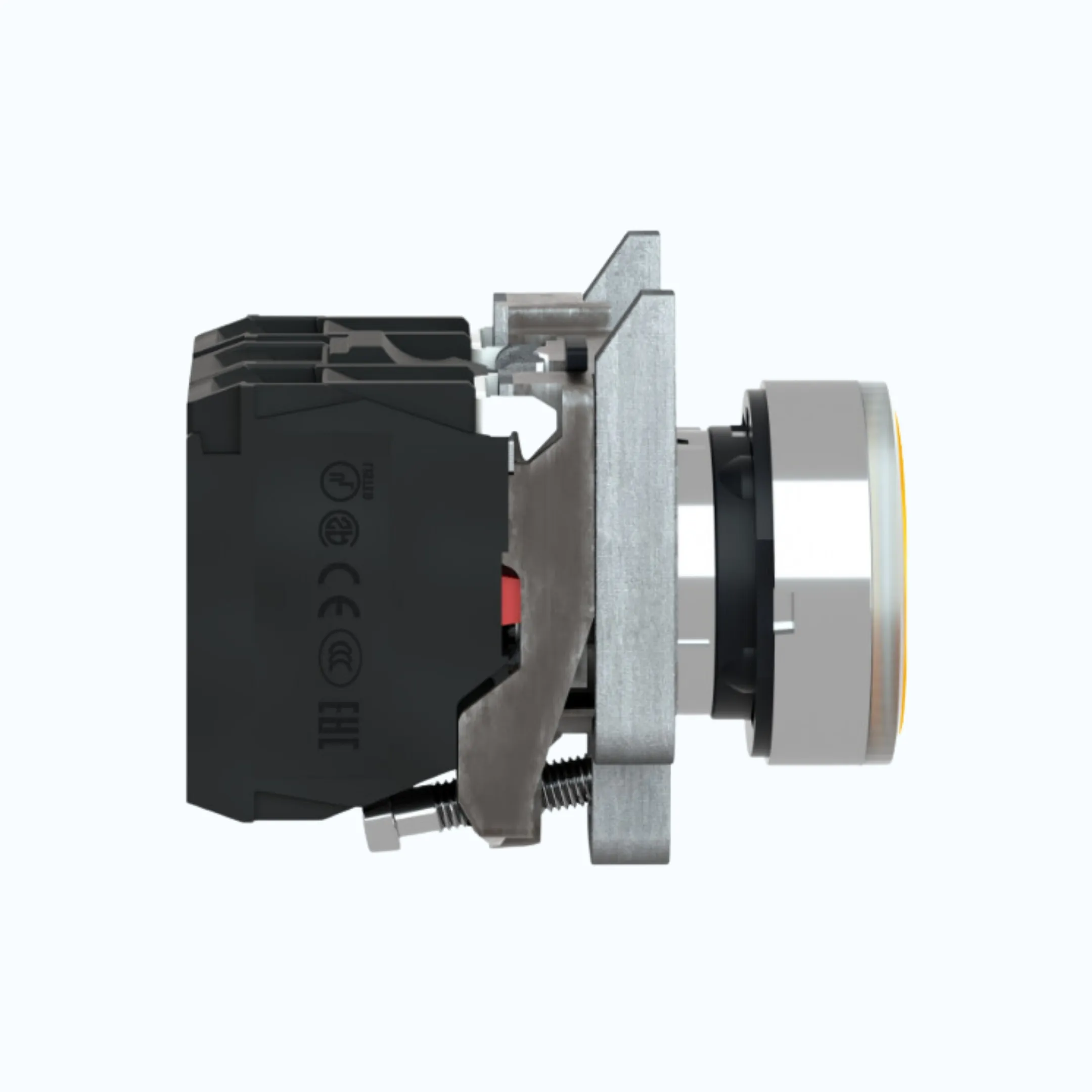 Schneider Push Button Iluminasi- 110 … 120 V AC 1 N/O + 1N/C Jingga-XB4BW35G5