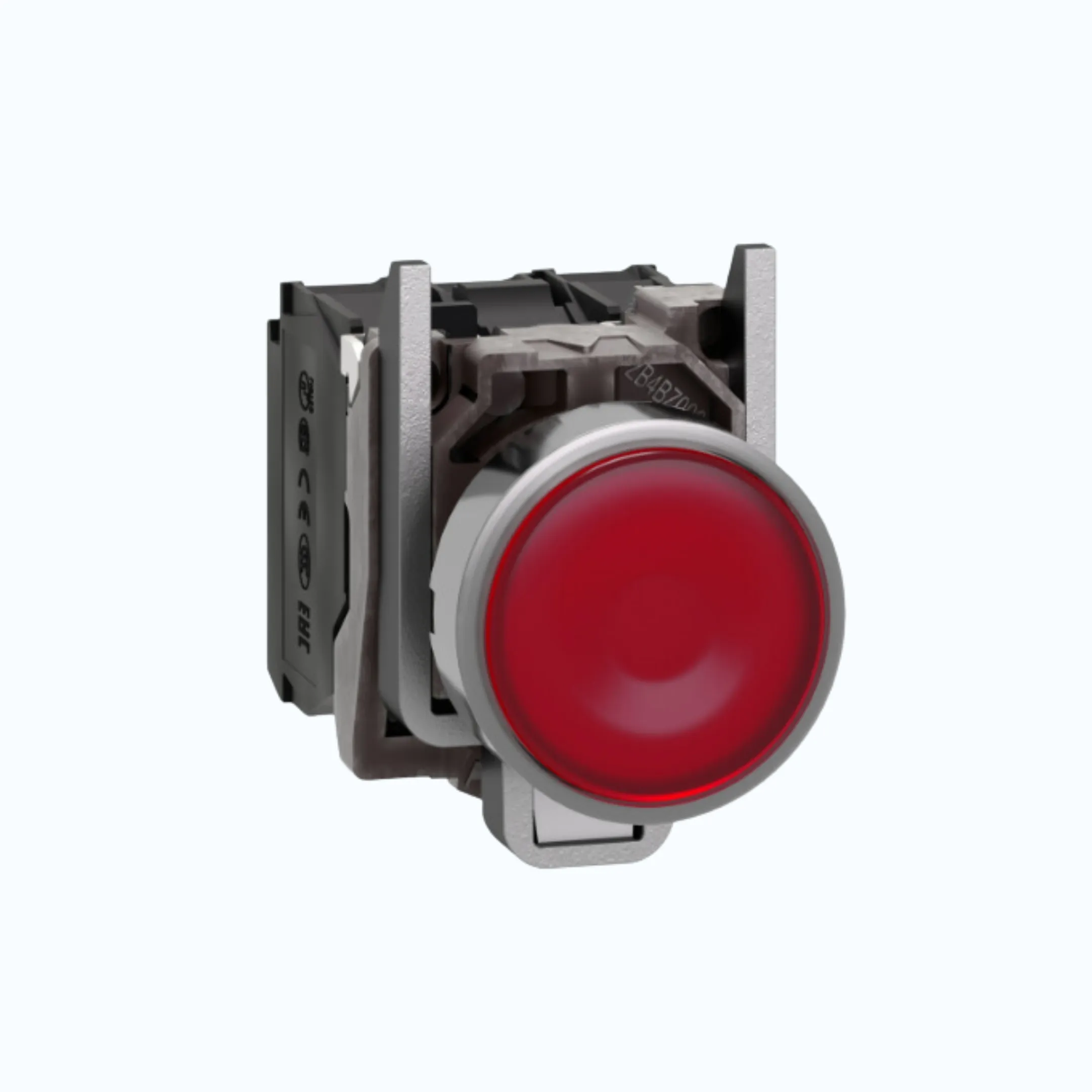 Schneider Push Button Iluminasi- 24 V AC/DC 1 N/O + 1 N/C Merah-XB4BW34B5