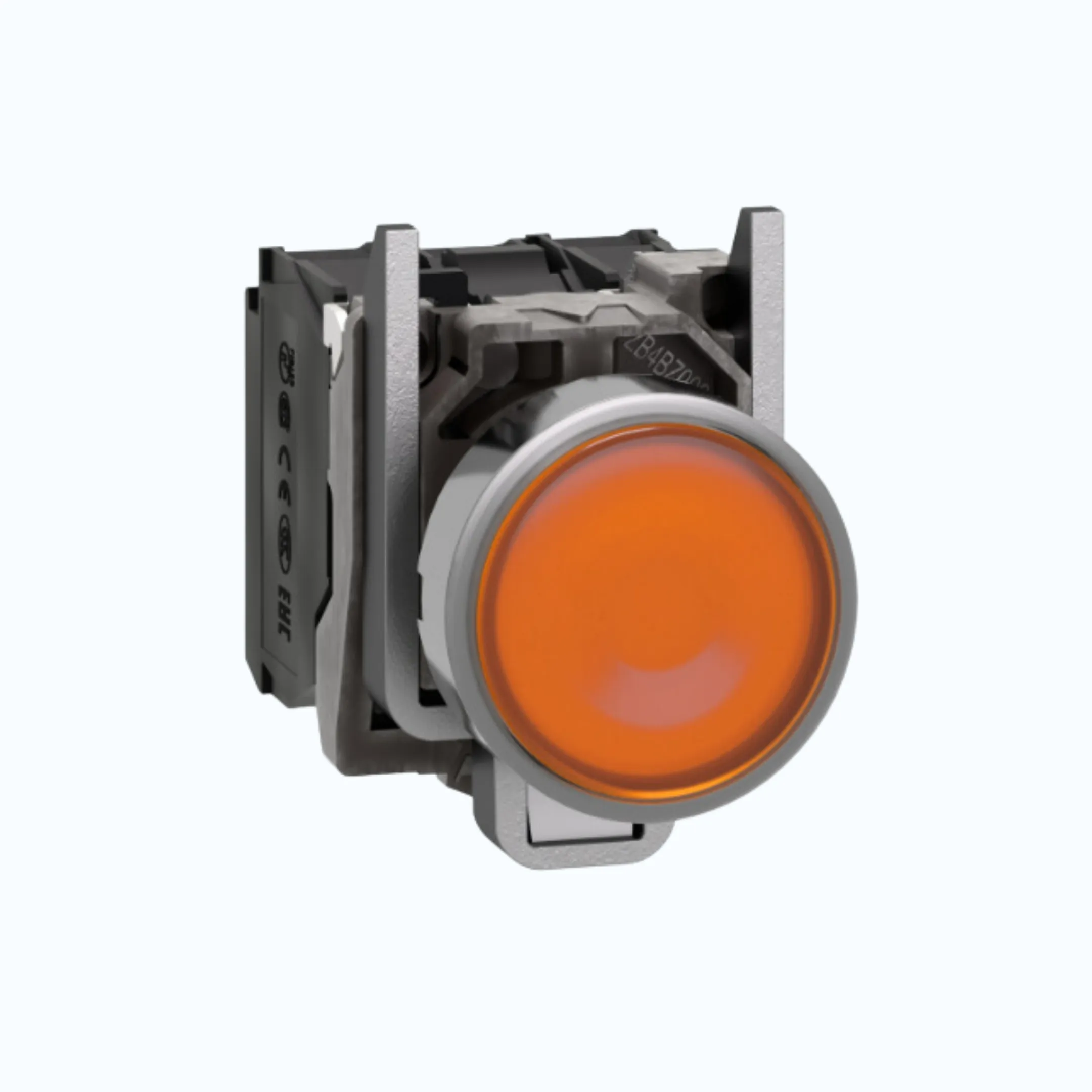 Schneider Push Button Iluminasi- 24 V AC/DC 1 N/O + 1 N/C Jingga-XB4BW35B5