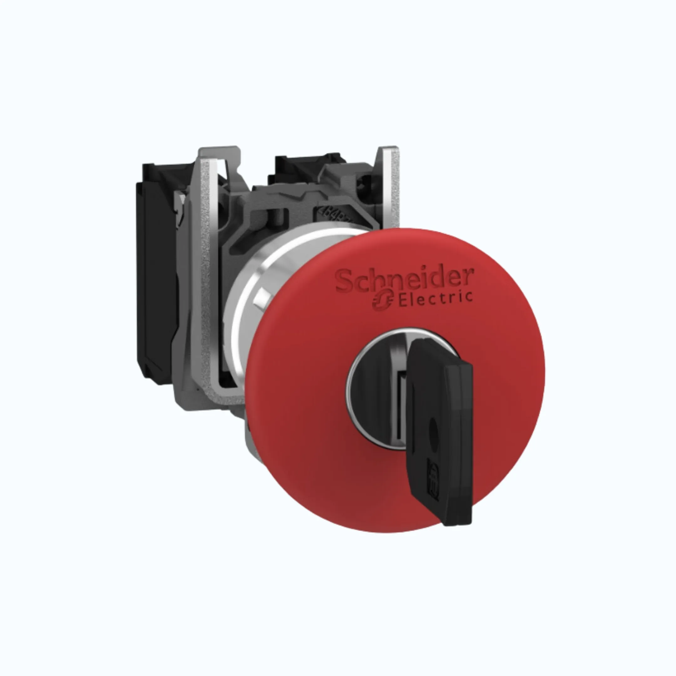 Schneider Emergency Stop / Mushroom- latching key Release Ø40 mm 1 N/C Merah-XB4