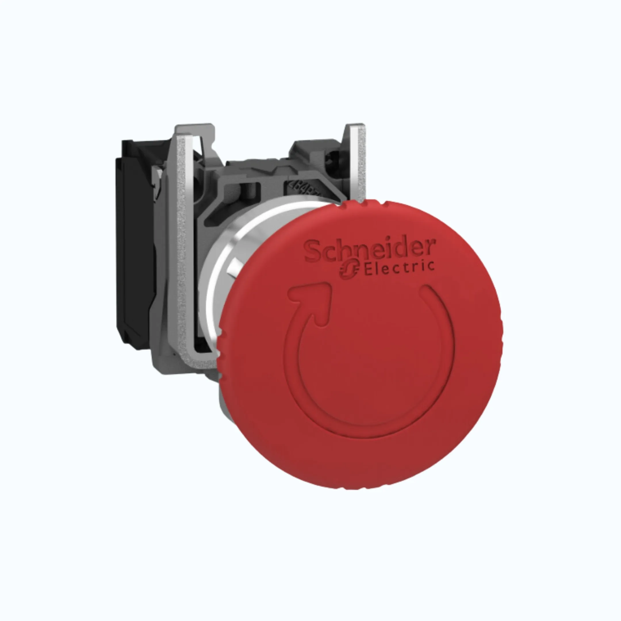 Schneider Emergency Stop / Mushroom- latching turn to Release Ø40 mm 1 N/C Merah