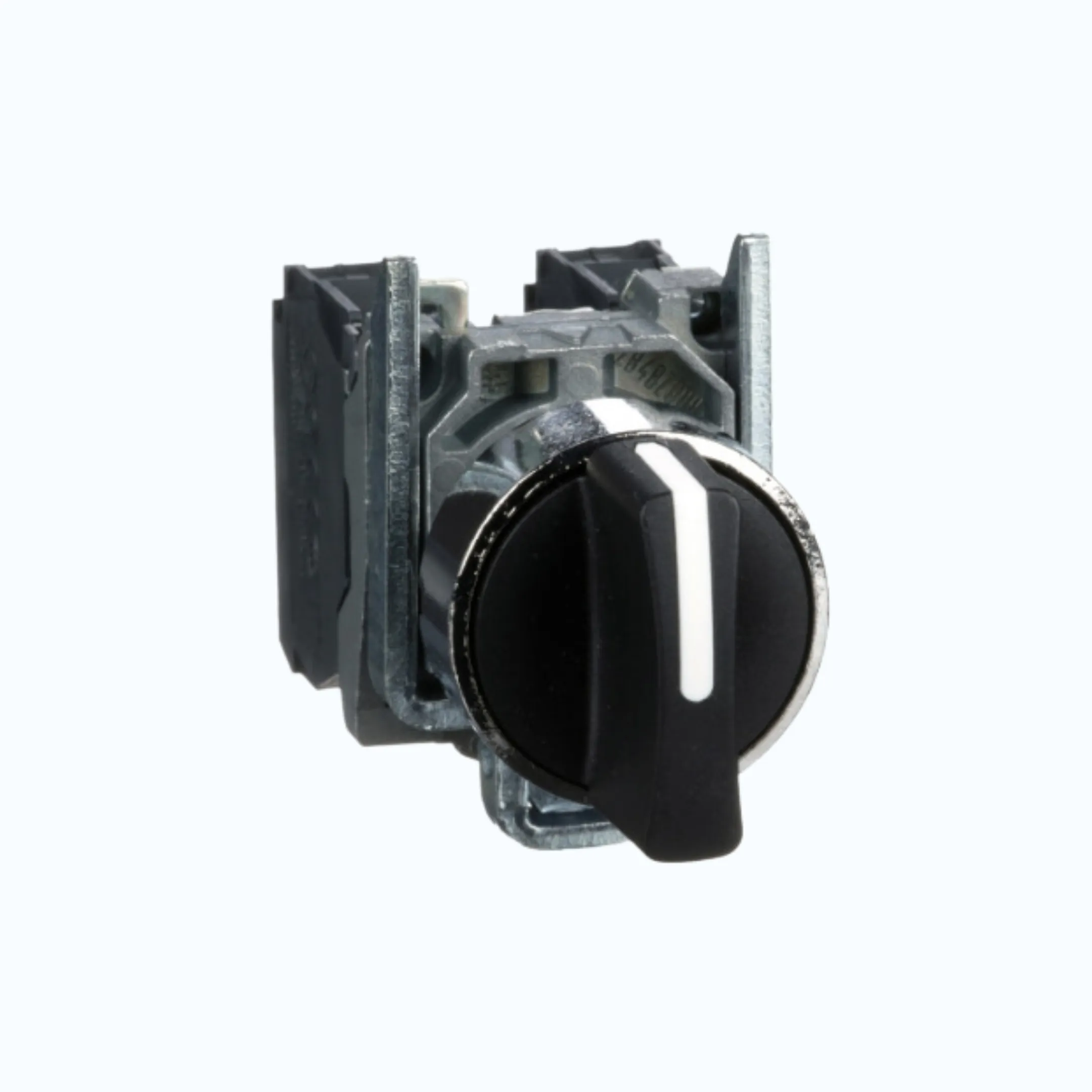Schneider Selector 3 posisi spring return di kiri dan di kanan 2 N/O Hitam-XB4BD