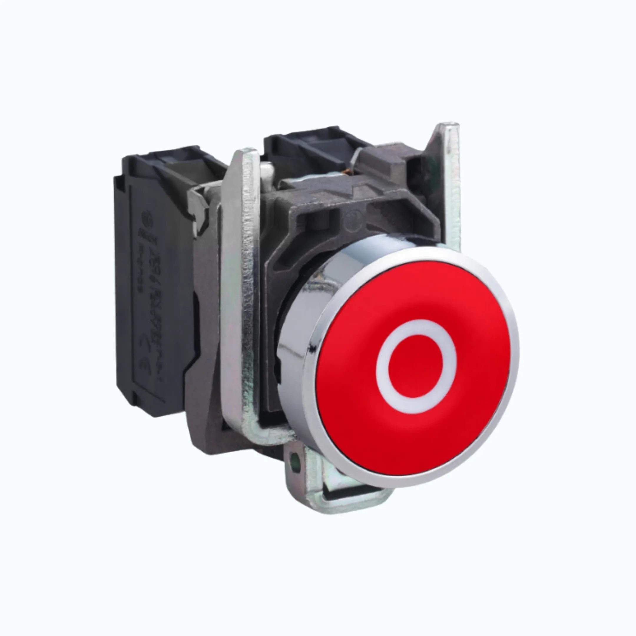 Schneider Push Button Flush ("O" white Marking) 1 N/C Merah-XB4BA4322