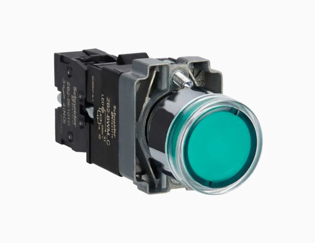 Schneider Illuminated Modular Push Button IP65 Hijau-XB2BW33M1C