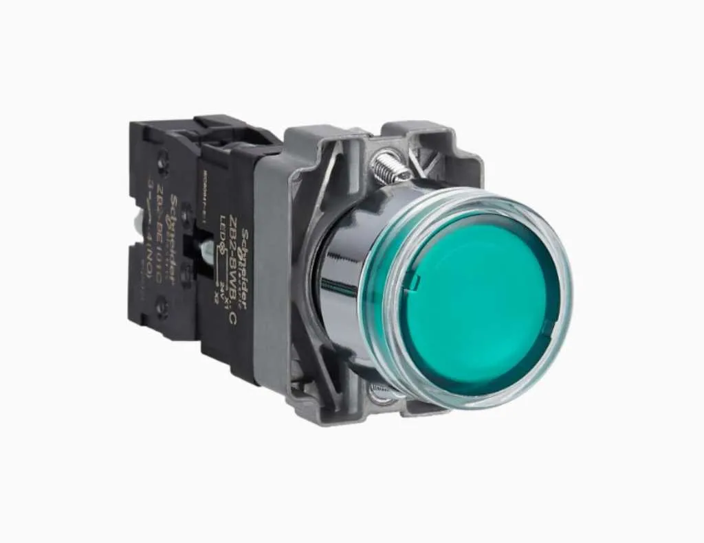 Schneider Illuminated Modular Push Button IP65 Hijau-XB2BW33B1C