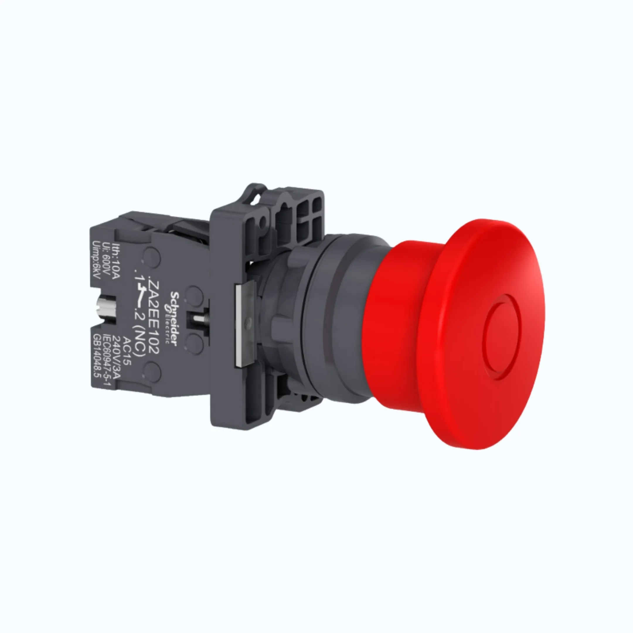 Schneider Emergency Stop IP54- Push Pull Ø40 mm 1 N/C Merah-XA2ET42