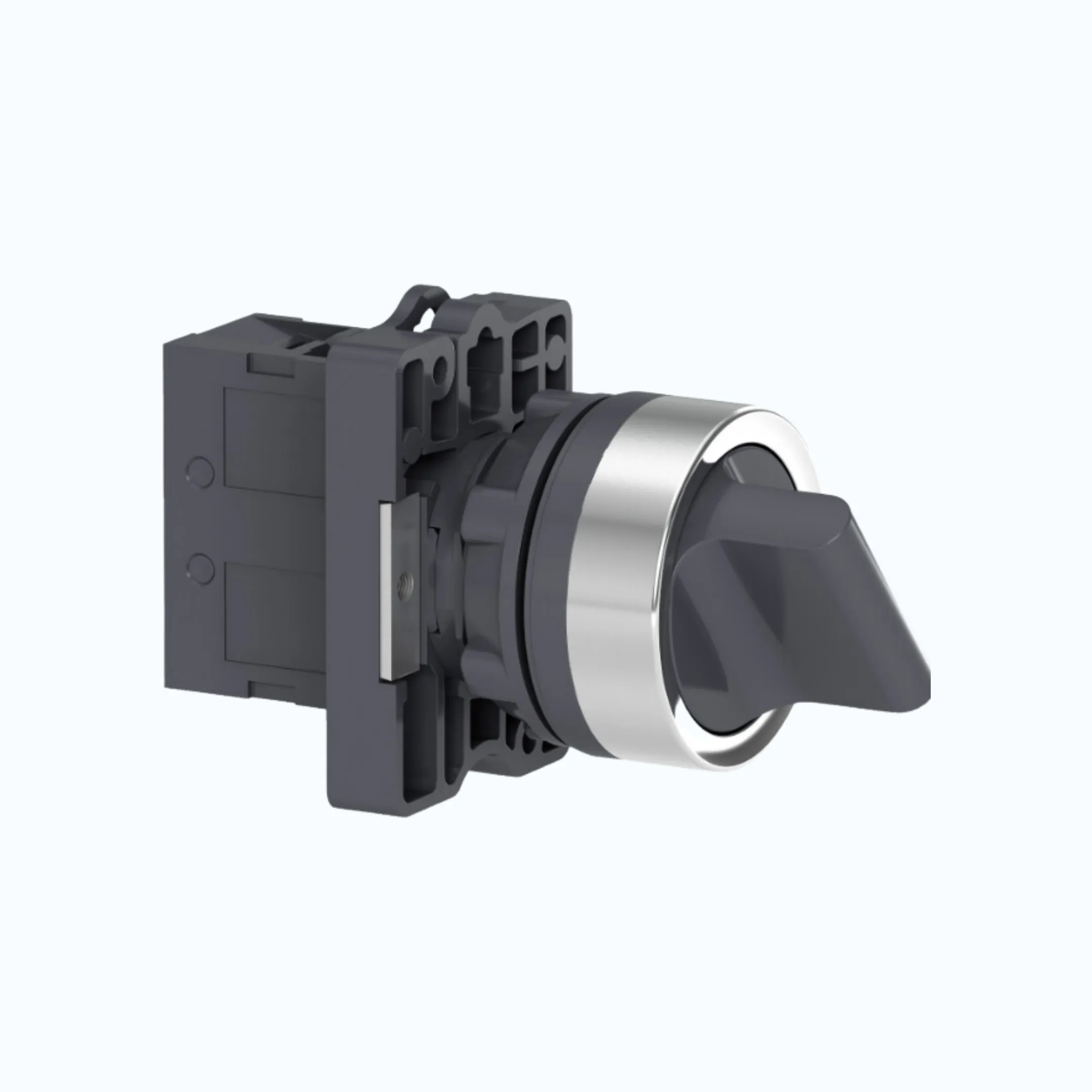 Schneider Selector Switch IP54 - 2 posisi stay put 1 N/O Hitam-XA2ED21