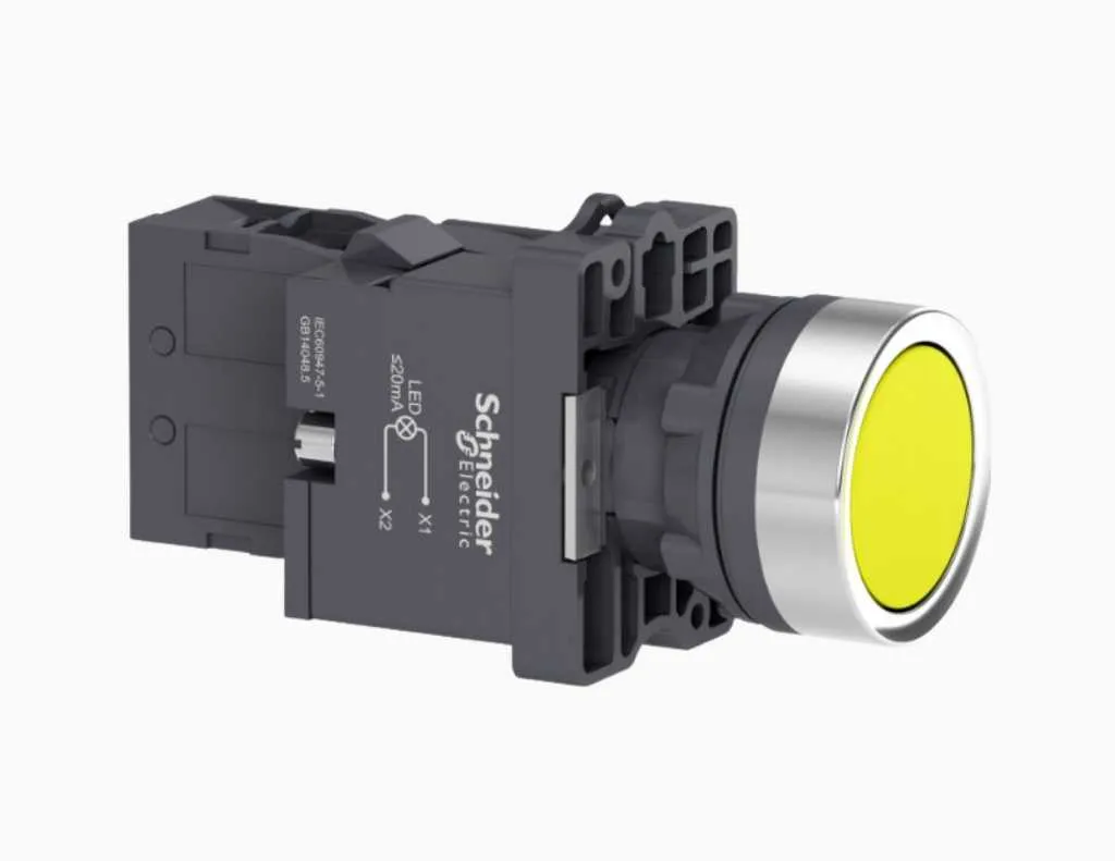 Schneider Push Button, IP54 Kuning-XA2EW35M1