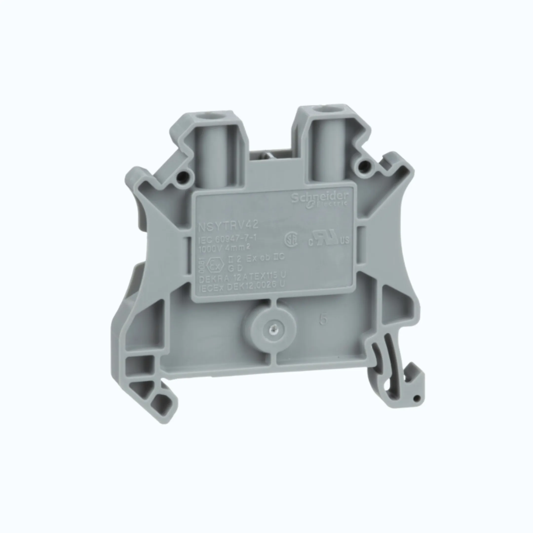 Schneider Terminal Blok 4 mm- Terminal Blok warna abu-abu-NSYTRV42
