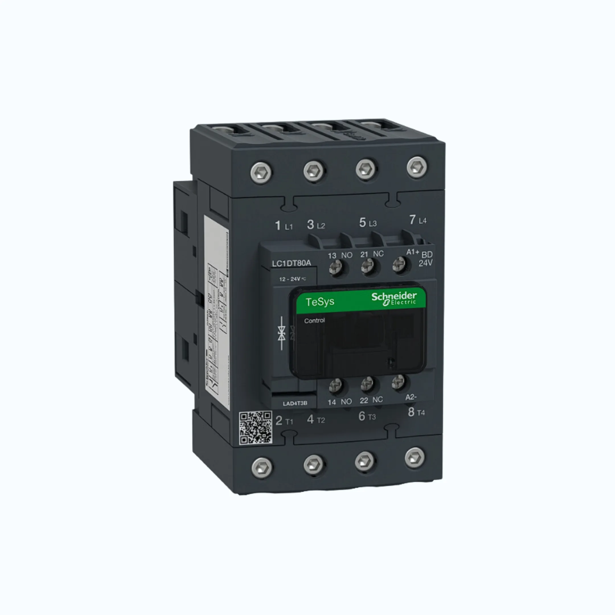 Schneider TeSys D Koneksi EverLink-80A 4 0 1 1 -Koil 24 V DC-LC1DT80ABD