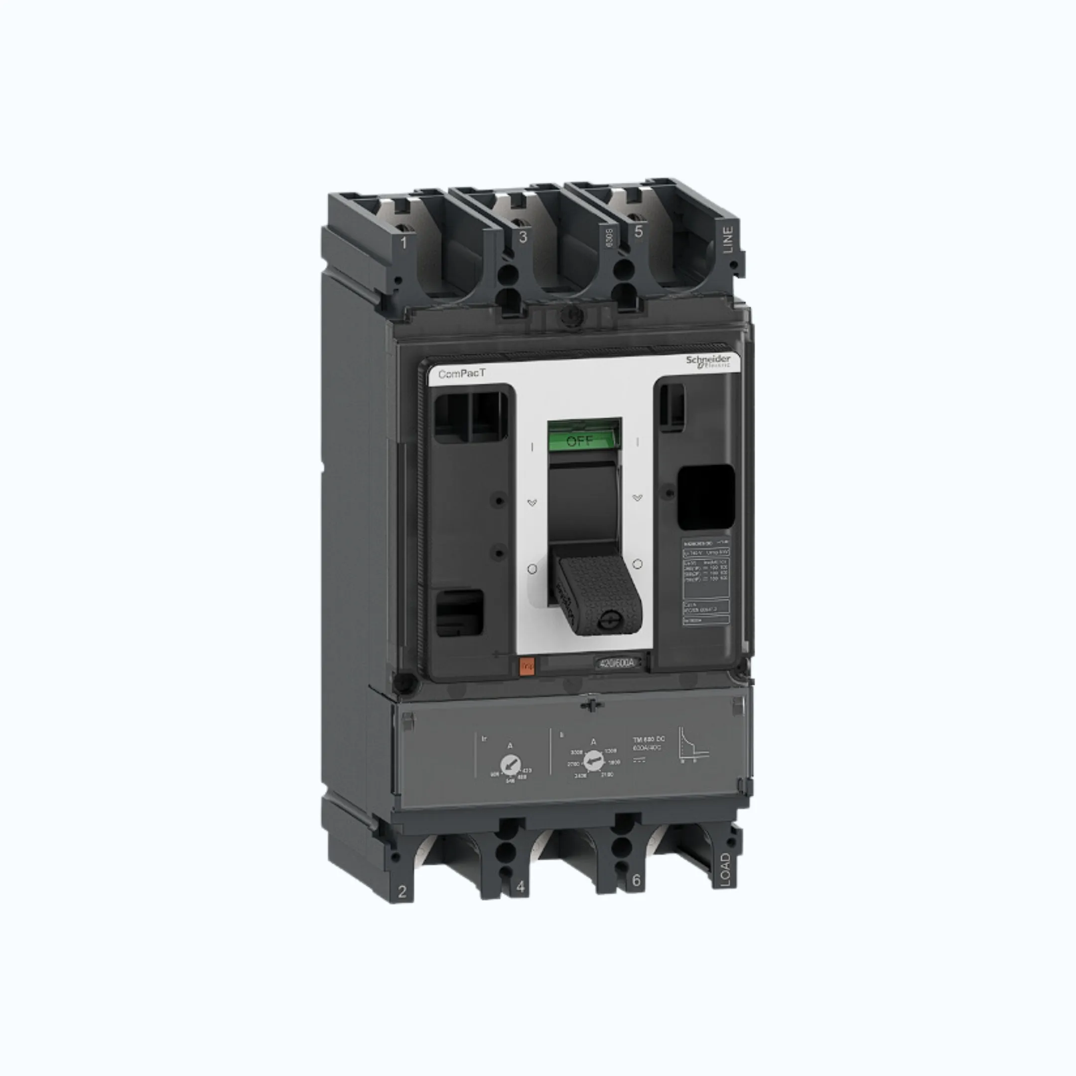 Schneider ComPacT NSX DC F (36kA) 3P TMD DC 600-C63F3TM600D