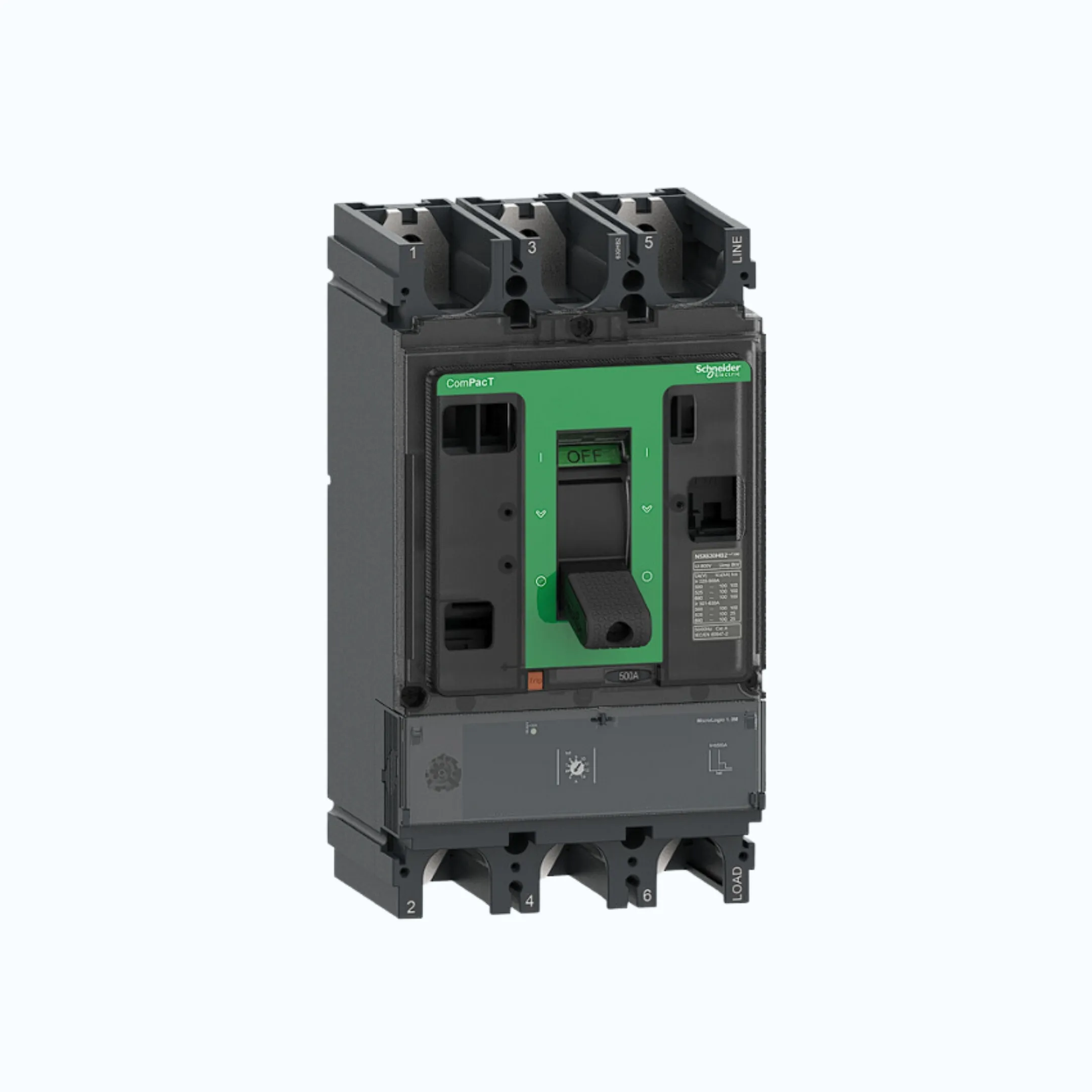 Schneider ComPacT NSX100 - 630A dengan H (70kA), 3P-MicroLogic 1.3M 320A 5-13 x 