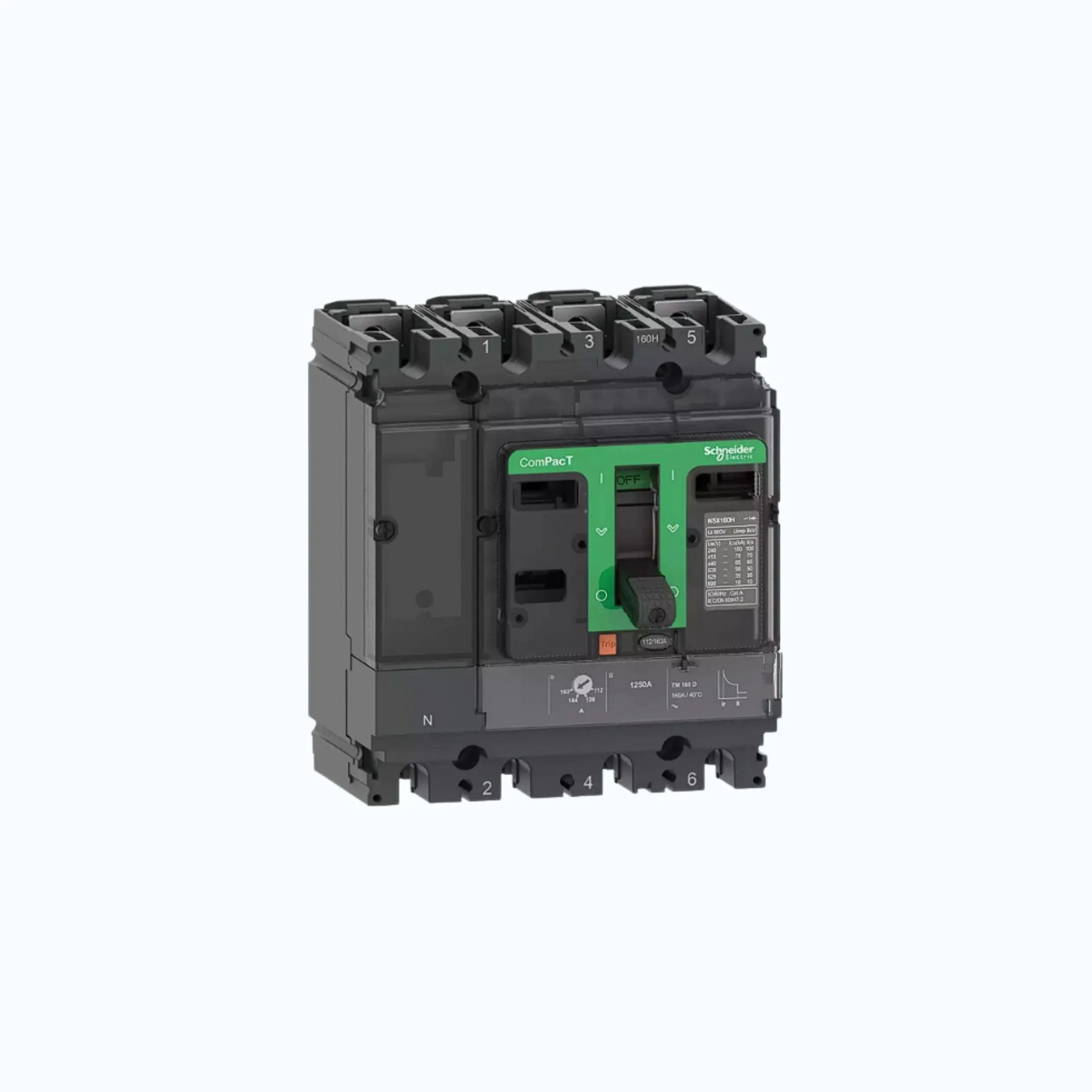 Schneider ComPacT NSX100 - 250A dengan H (70 kA) 4P-TM50D 35.0-50 500-C10H6TM050