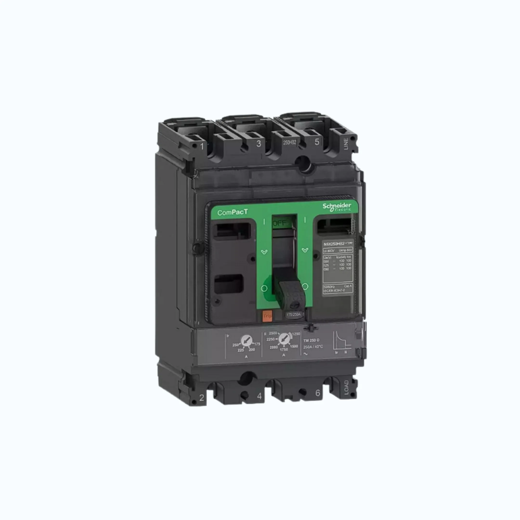 Schneider ComPacT NSX100 - 250A dengan H (70 kA) 3P-TM40D 28.0-40 500- C10H3TM04