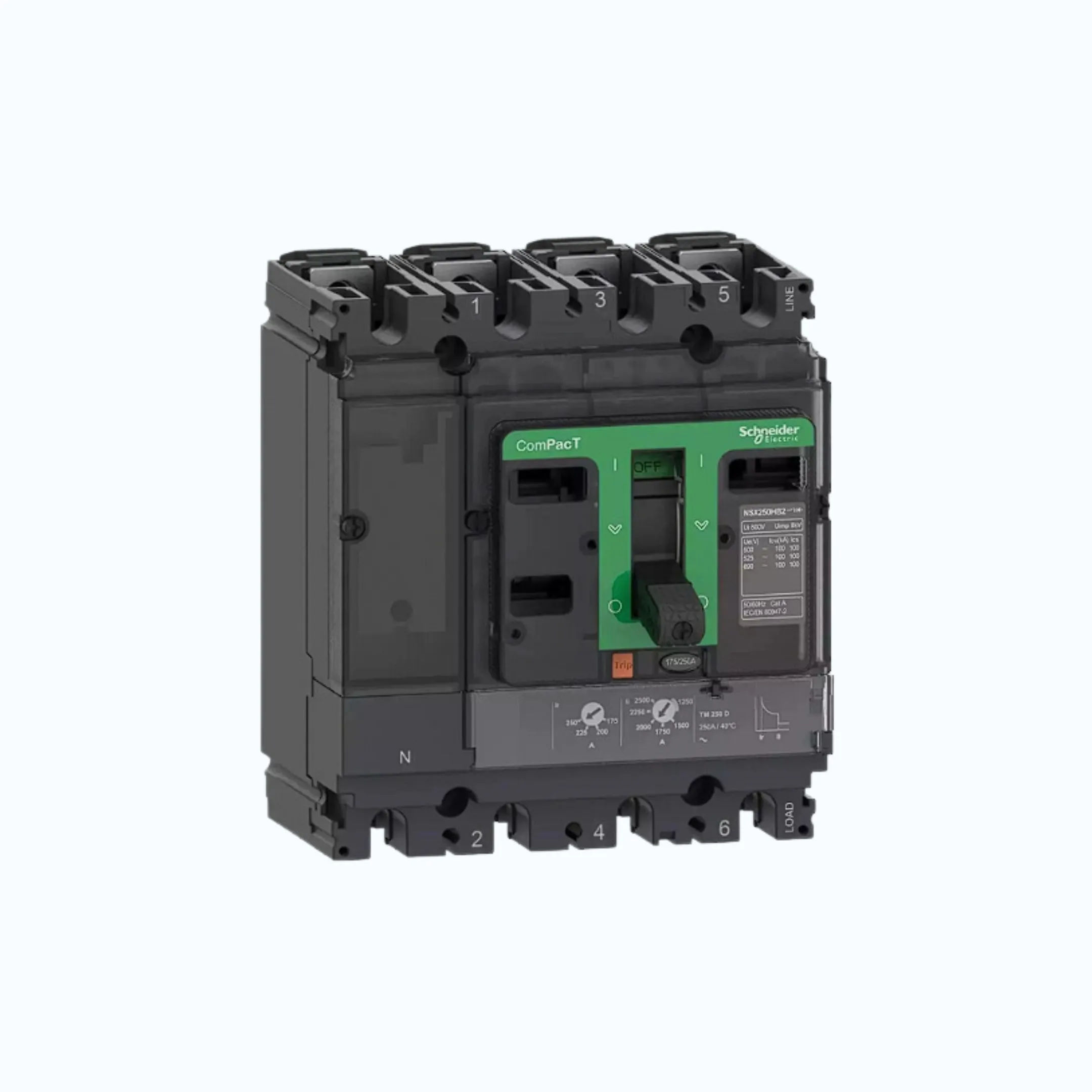 Schneider ComPacT NSX100 - 250A dengan N (50 kA) 4P-TM50D 35.0-50 500-C10N6TM050
