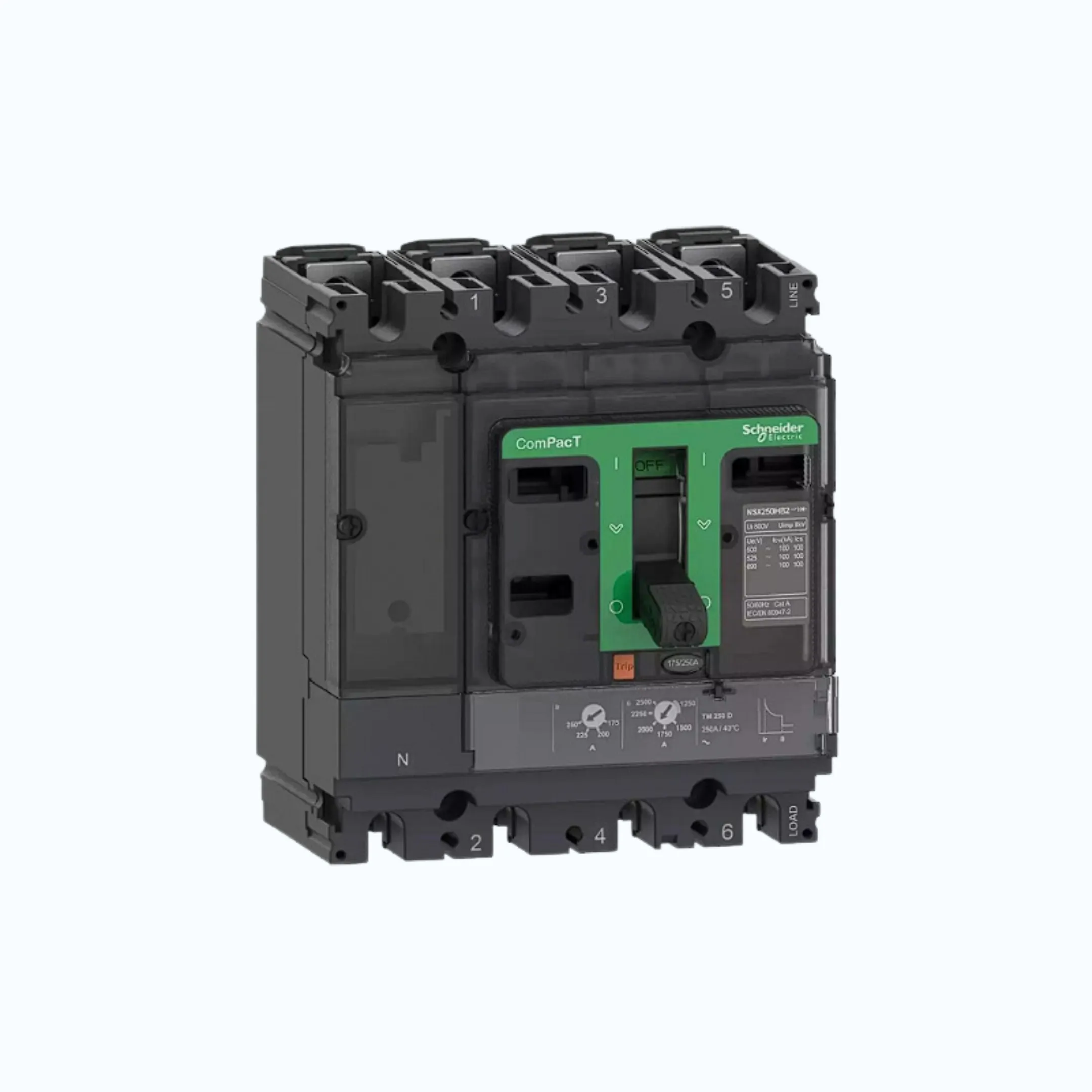 Schneider ComPacT NSX100 - 250A dengan N (50 kA) 4P-TM32D 22.4-32 400-C10N6TM032