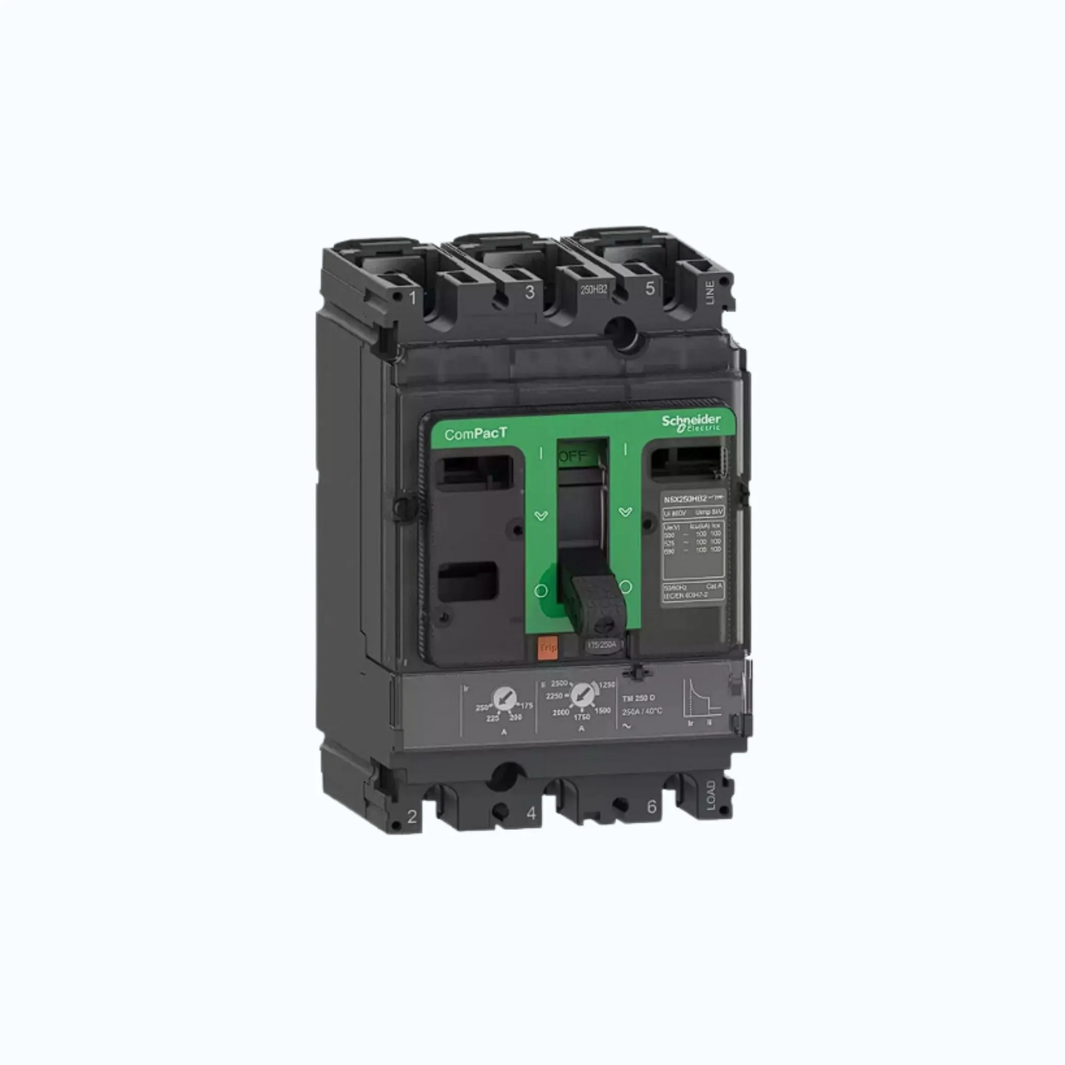 Schneider ComPacT NSX100 - 250A dengan N (50 kA) 3P-TM50D 35.0-50 500-C10N3TM050