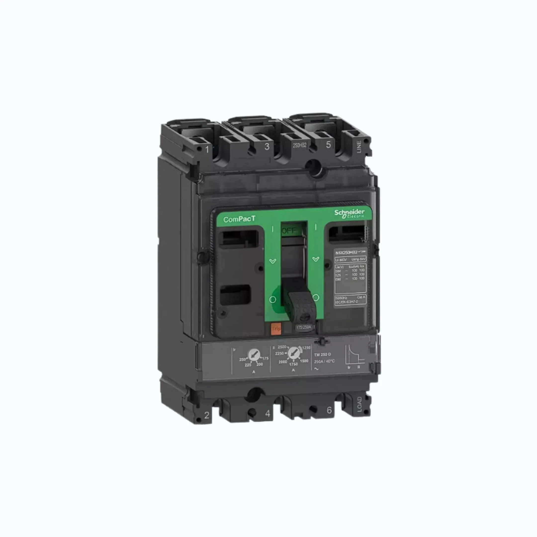 Schneider ComPacT NSX100 - 250A dengan F (36 kA) 3P-TM125D 87.5-125 1250-C16F3TM