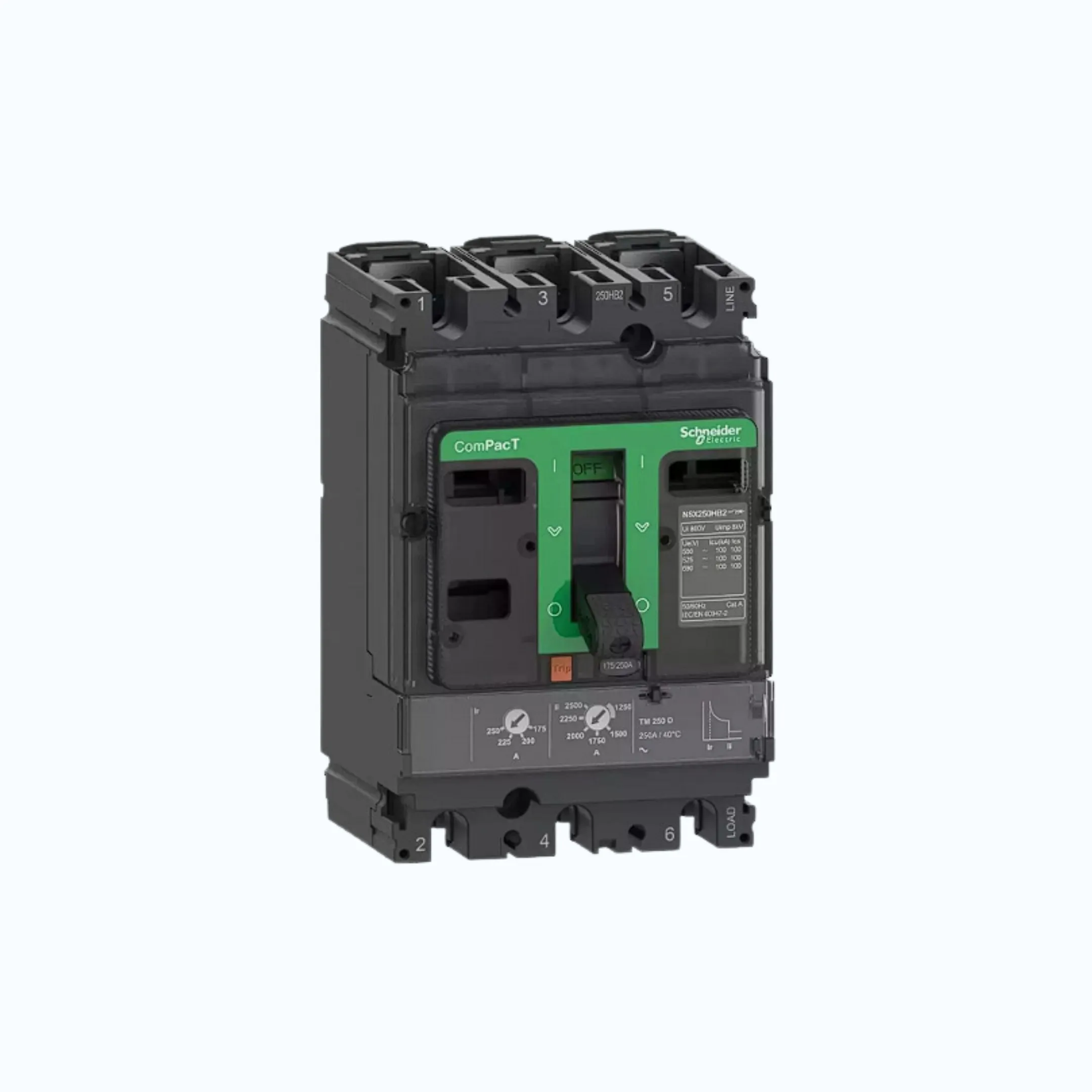Schneider ComPacT NSX100 - 250A dengan F (36 kA) 3P-TM25D 17.5-25 300- C10F3TM02