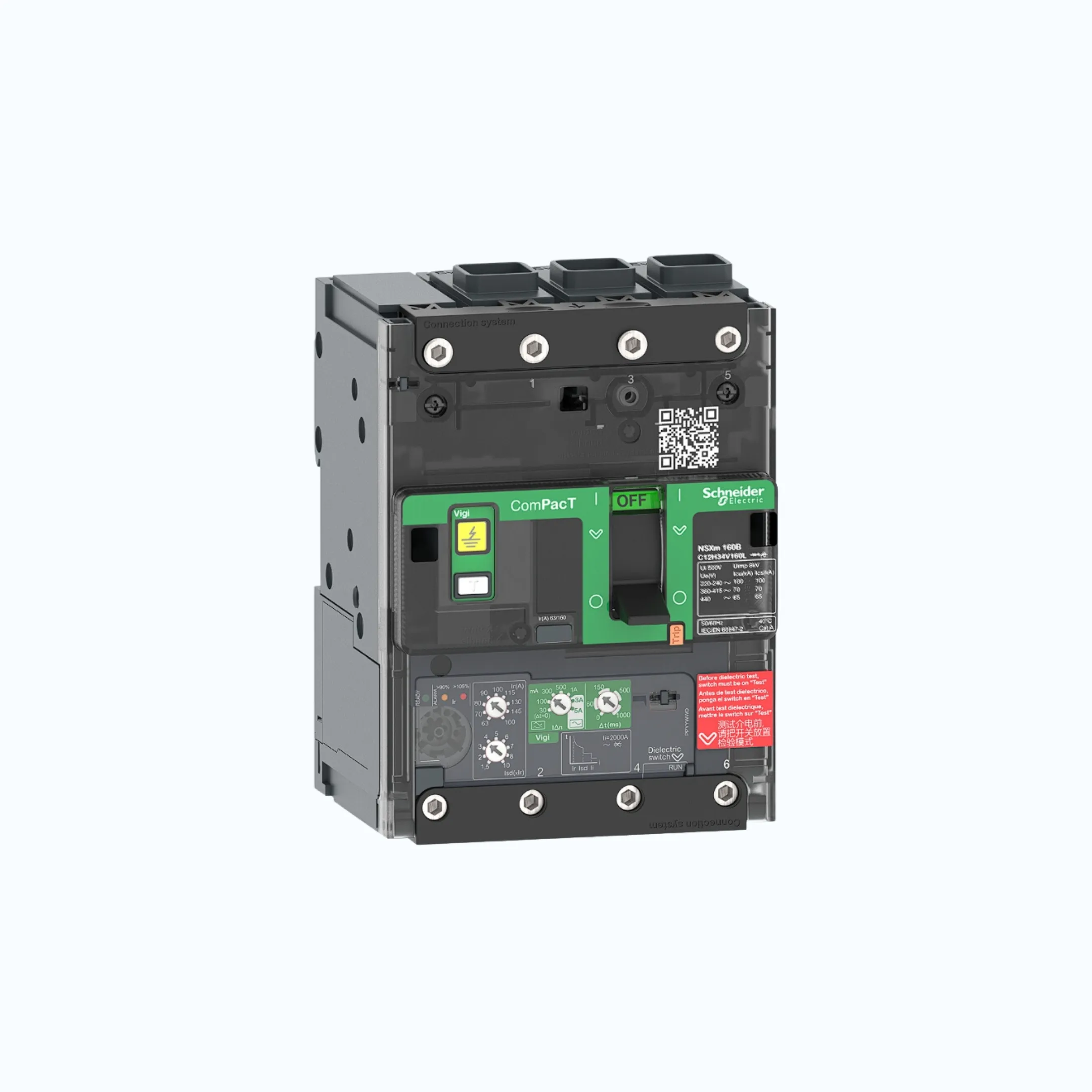 Schneider EverlinkTM Connectors  3P-ComPacT NSXm dengan N (50 kA) termasuk ELCB 