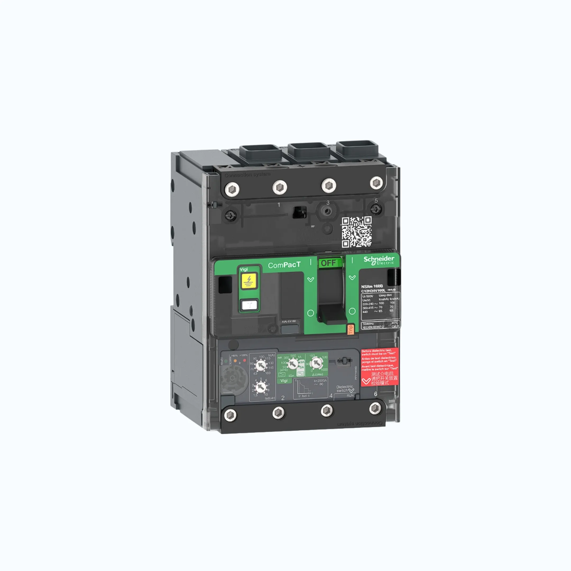 Schneider EverlinkTM Connectors  3P-ComPacT NSXm dengan N (50 kA) termasuk ELCB 