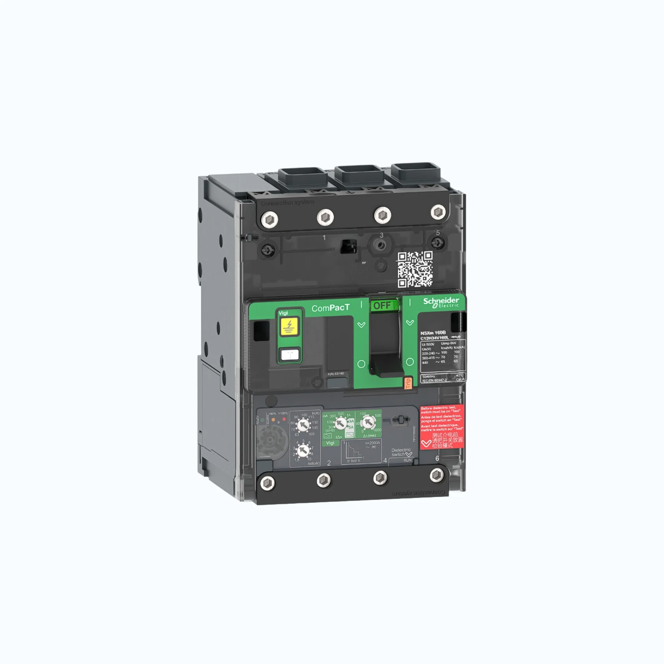 Schneider EverlinkTM Connectors  3P-ComPacT NSXm dengan N (50 kA) termasuk ELCB 