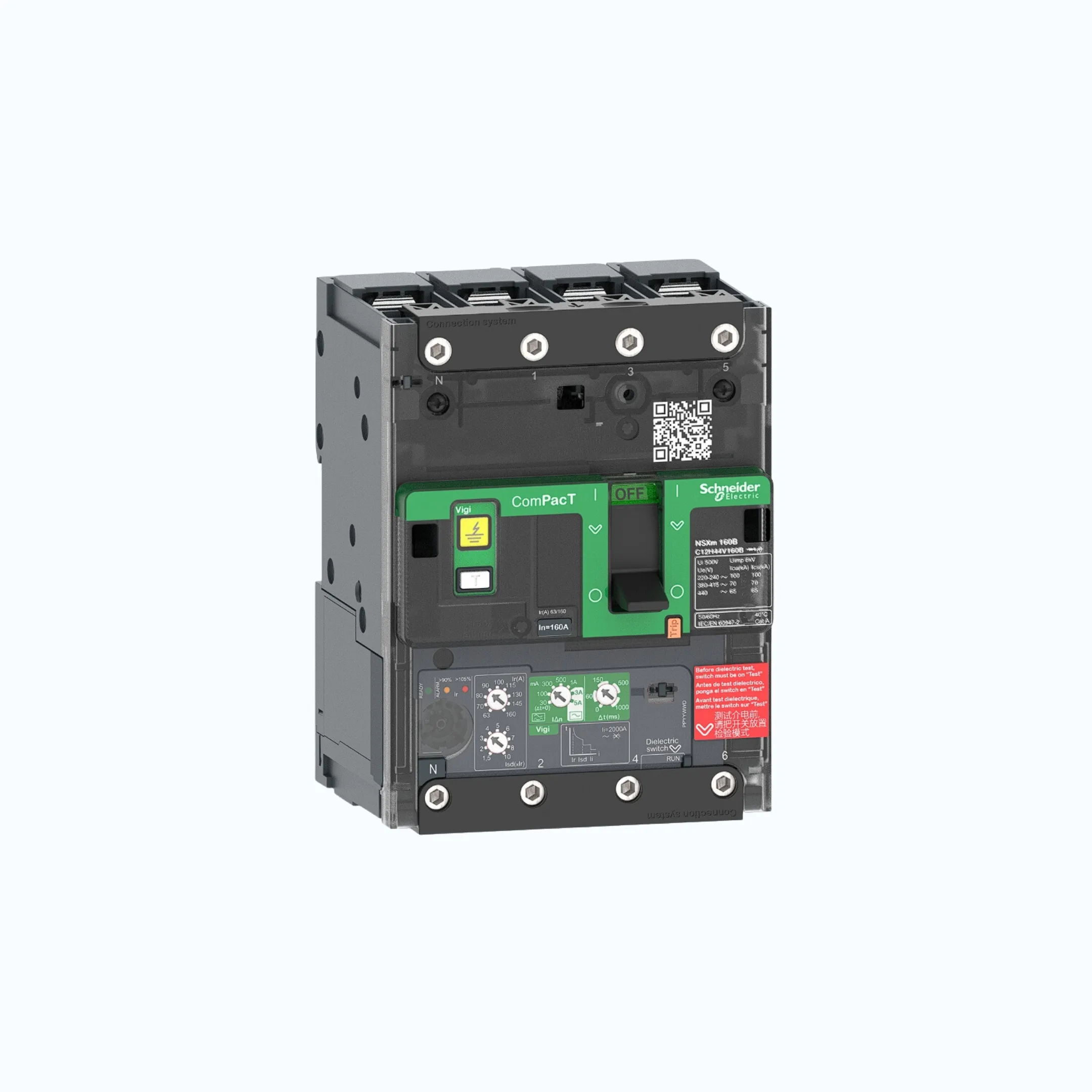 Schneider Busbar Connectors  4P-ComPacT NSXm dengan F (36 kA) termasuk ELCB Vigi