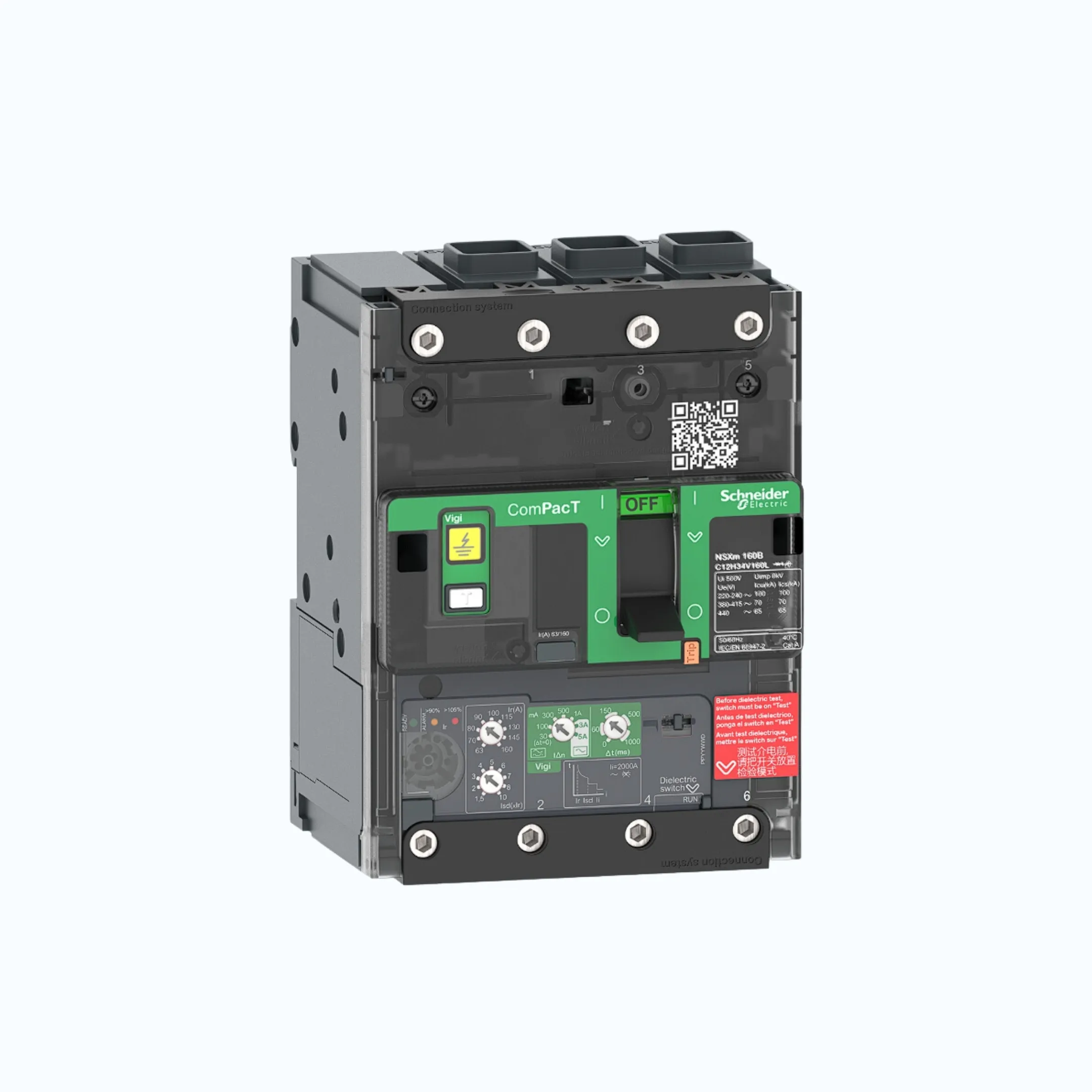 Schneider Busbar Connectors  3P-ComPacT NSXm dengan F (36 kA) termasuk ELCB Vigi