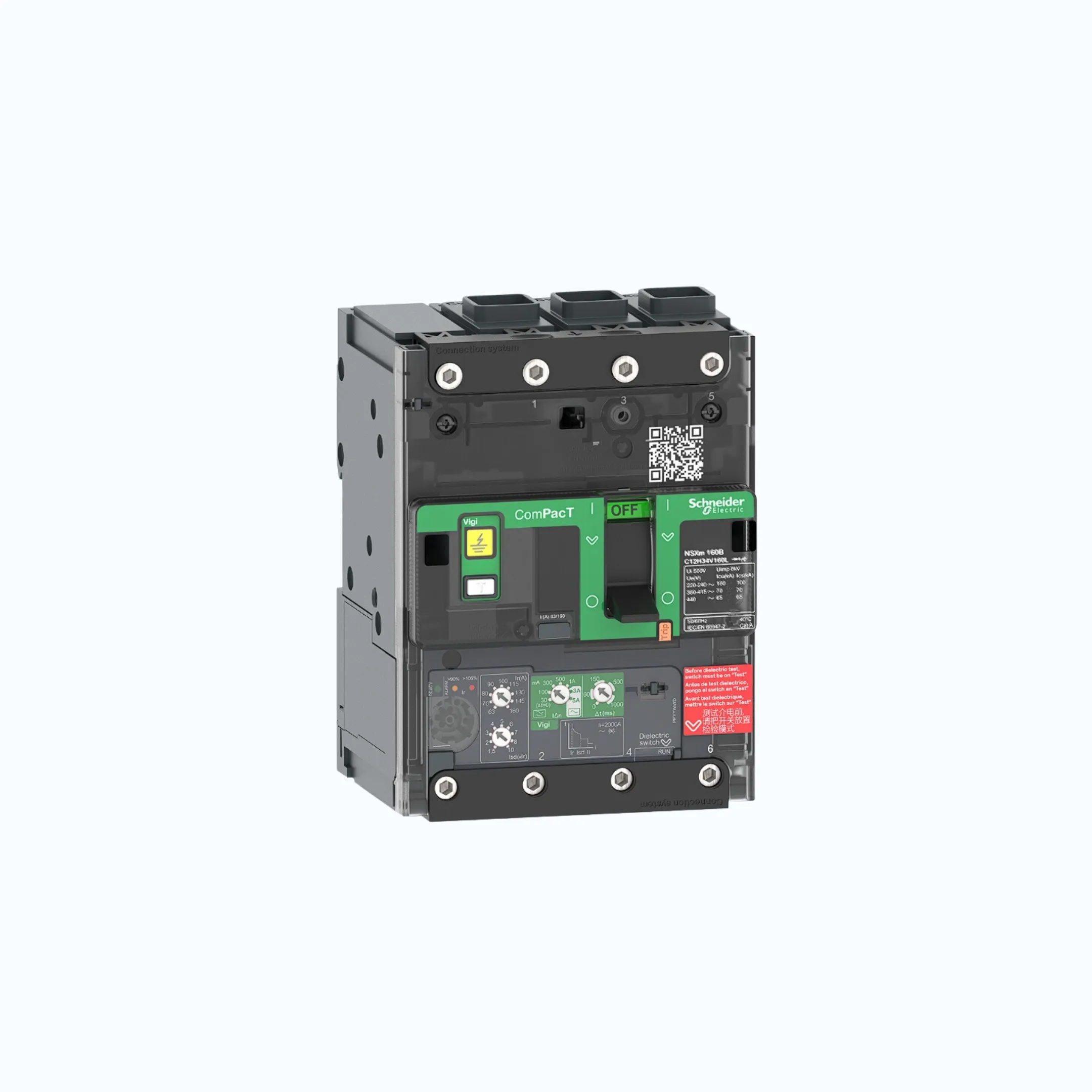 Schneider EverlinkTM Connectors  3P-ComPacT NSXm dengan F (36 kA) termasuk ELCB 