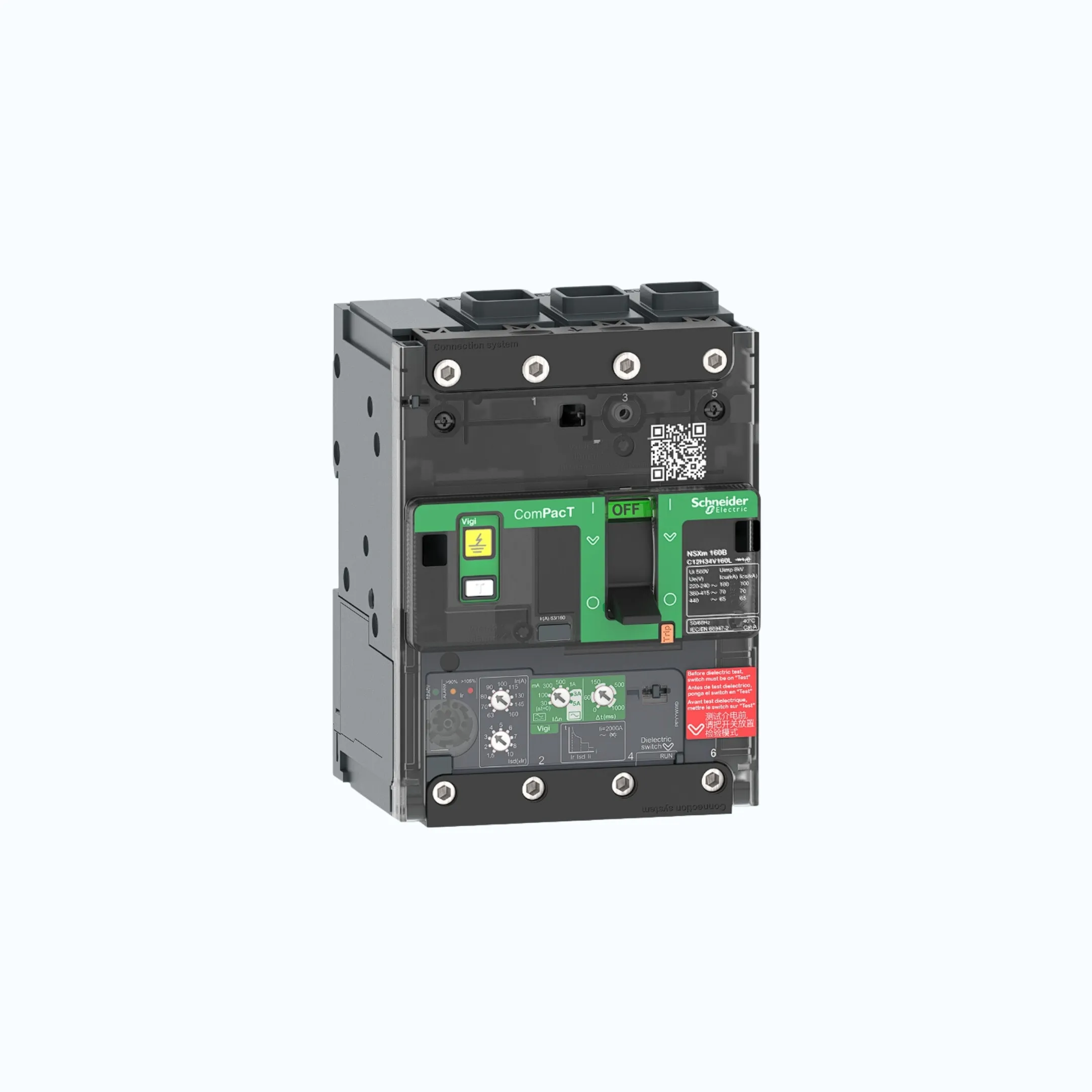 Schneider EverlinkTM Connectors  3P-ComPacT NSXm dengan F (36 kA) termasuk ELCB 
