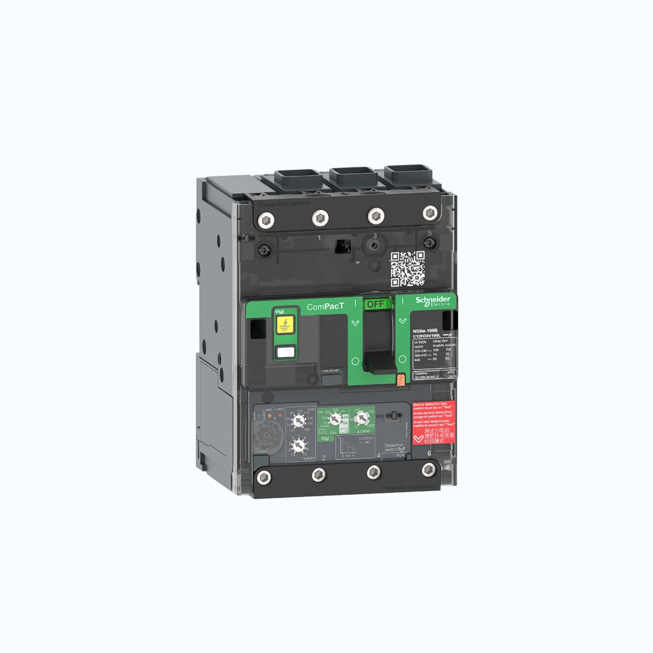 Schneider EverlinkTM Connectors  3P-ComPacT NSXm dengan F (36 kA) termasuk ELCB 