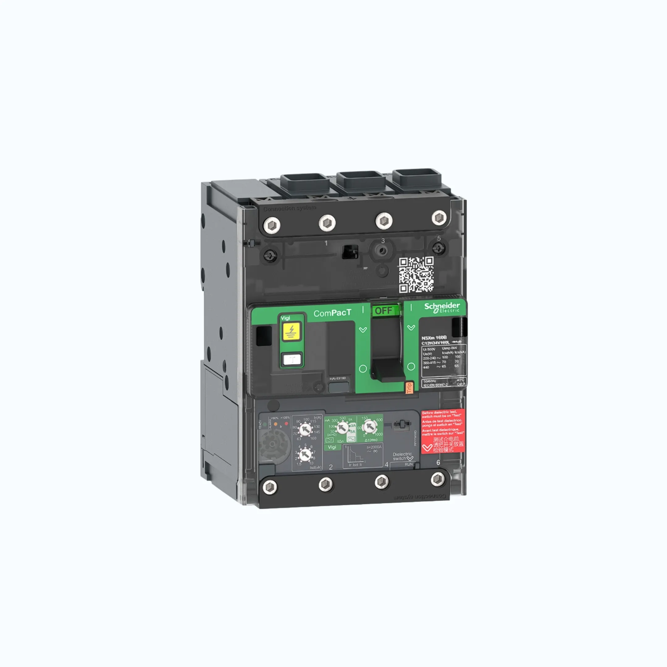 Schneider EverlinkTM Connectors  3P-ComPacT NSXm dengan F (36 kA) termasuk ELCB 