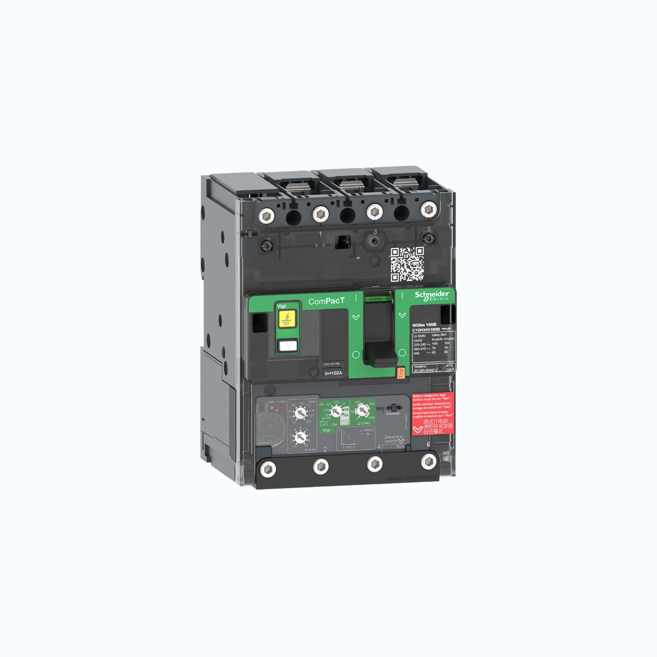 Schneider Busbar Connectors  3P-ComPacT NSXm dengan B (25 kA) termasuk ELCB Vigi