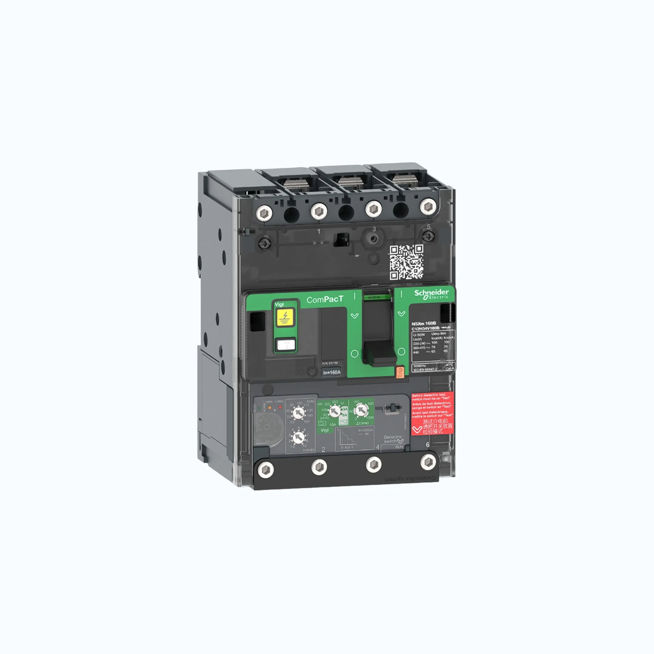 Schneider Busbar Connectors  3P-ComPacT NSXm dengan B (25 kA) termasuk ELCB Vigi