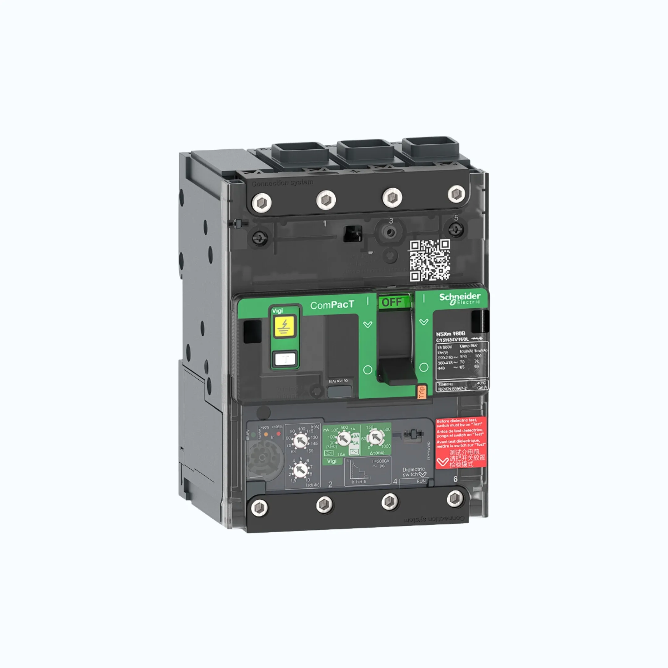 Schneider EverlinkTM Connectors  3P-ComPacT NSXm dengan B (25 kA) termasuk ELCB 