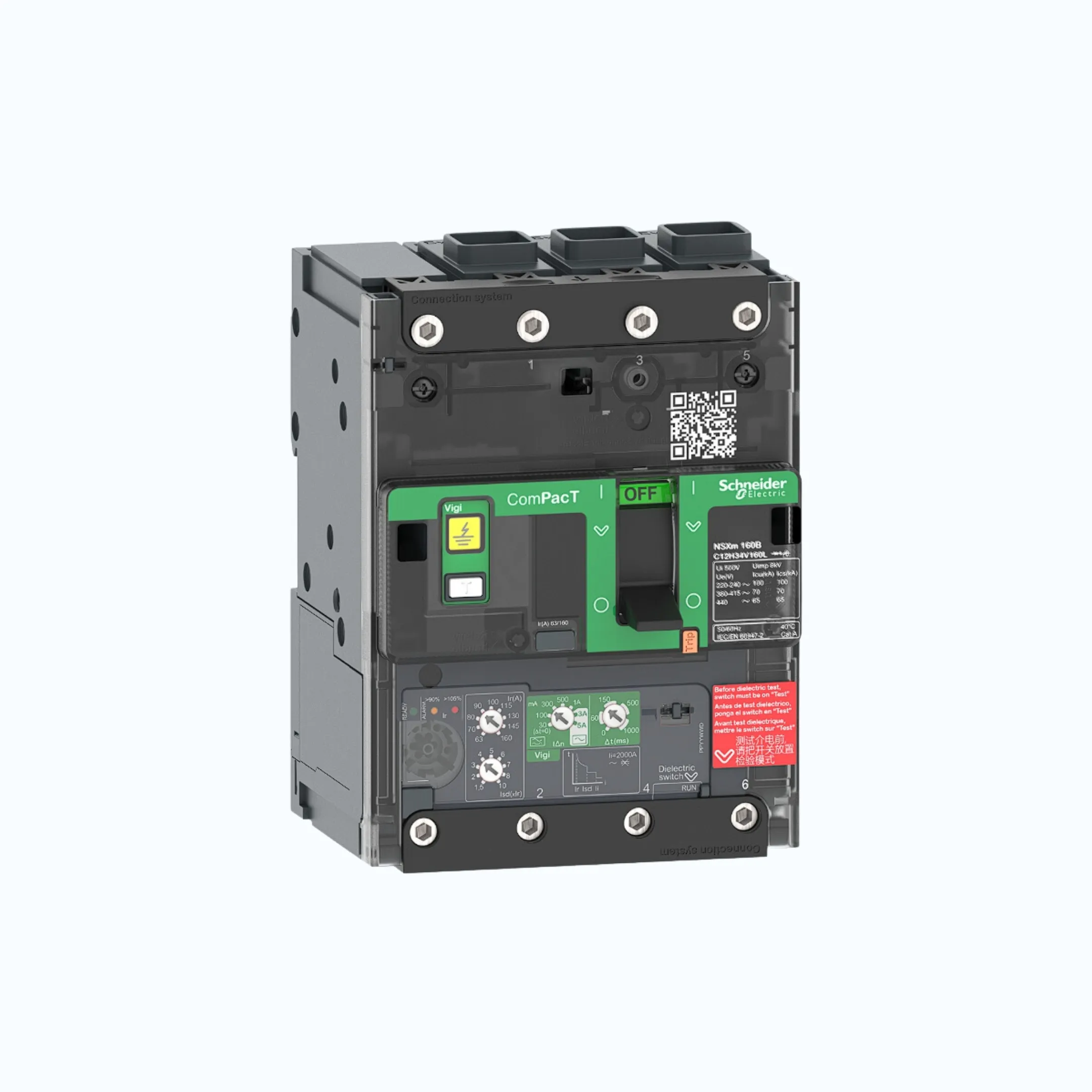 Schneider EverlinkTM Connectors  3P-ComPacT NSXm dengan B (25 kA) termasuk ELCB 