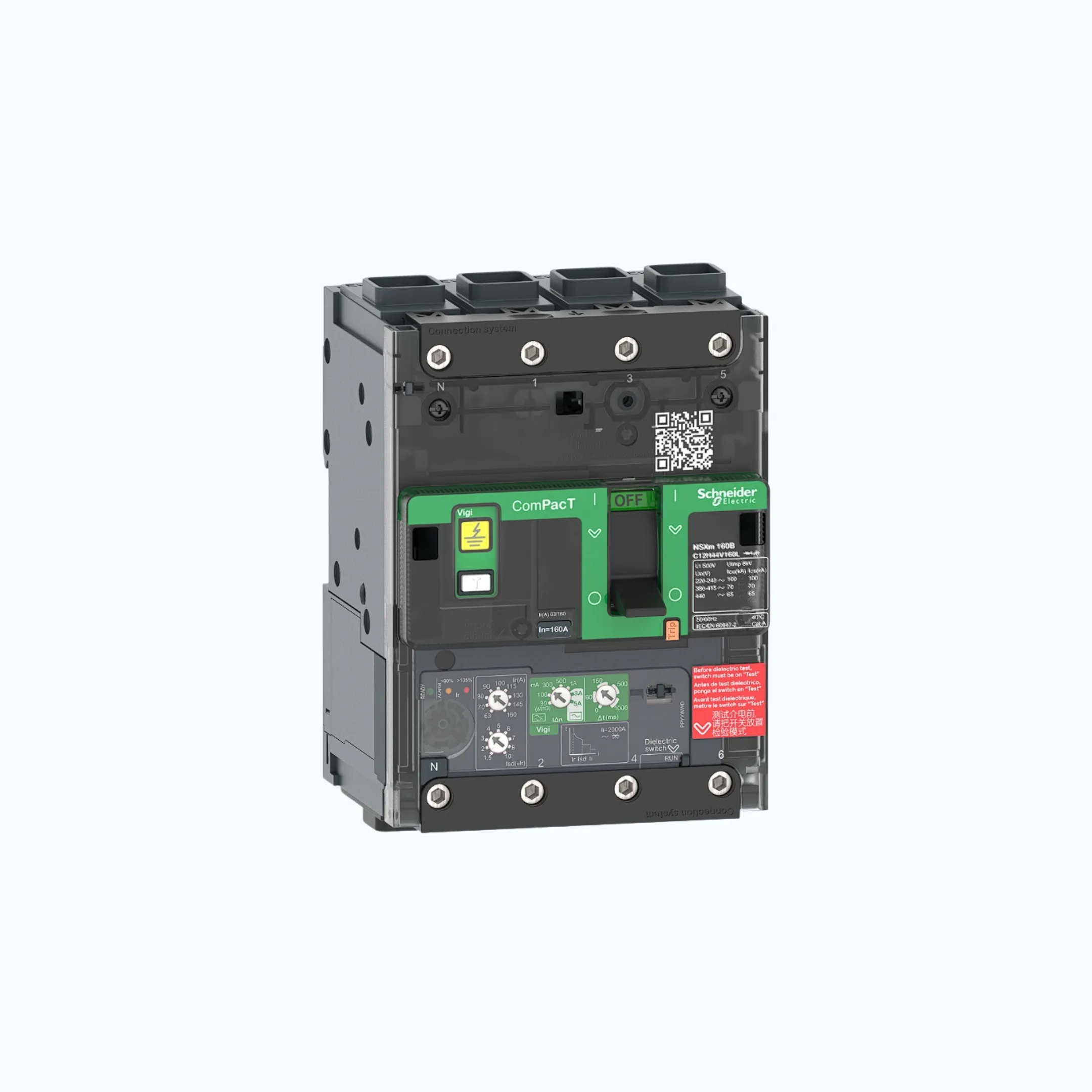 Schneider EverlinkTM Connectors  4P- ComPacT NSXm dengan E (16 kA) termasuk ELCB