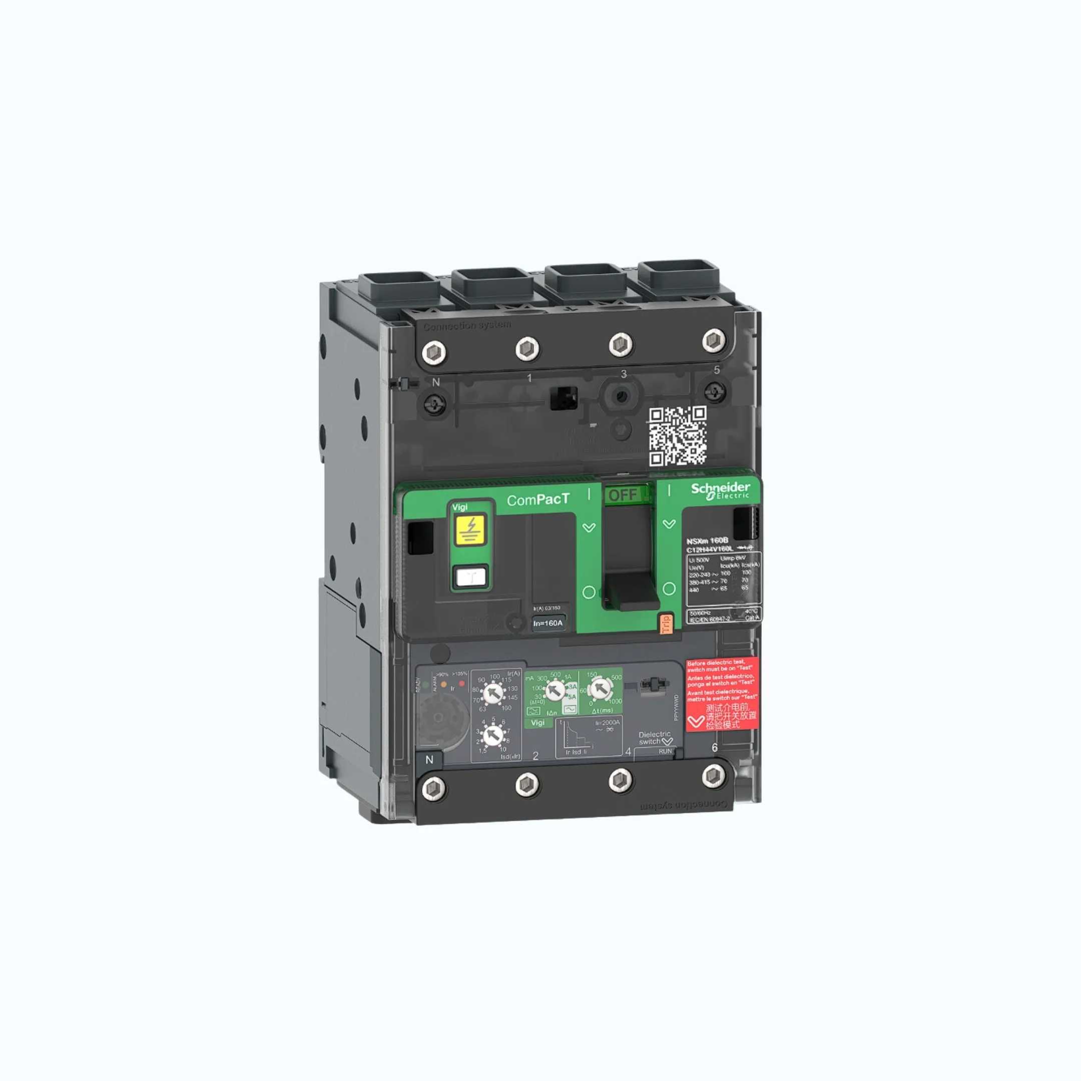 Schneider EverlinkTM Connectors  4P- ComPacT NSXm dengan E (16 kA) termasuk ELCB