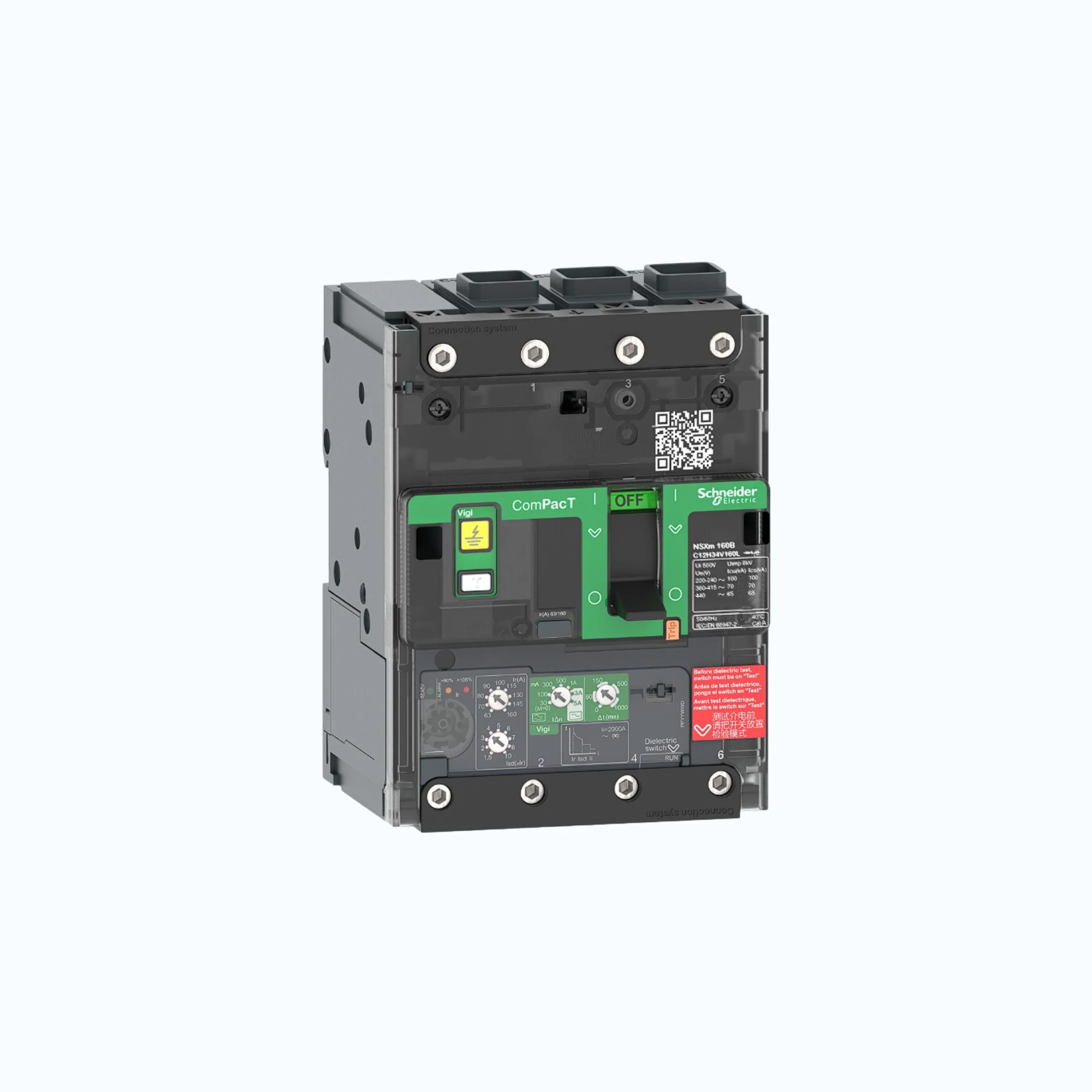Schneider EverlinkTM Connectors  3P- ComPacT NSXm dengan E (16 kA) termasuk ELCB