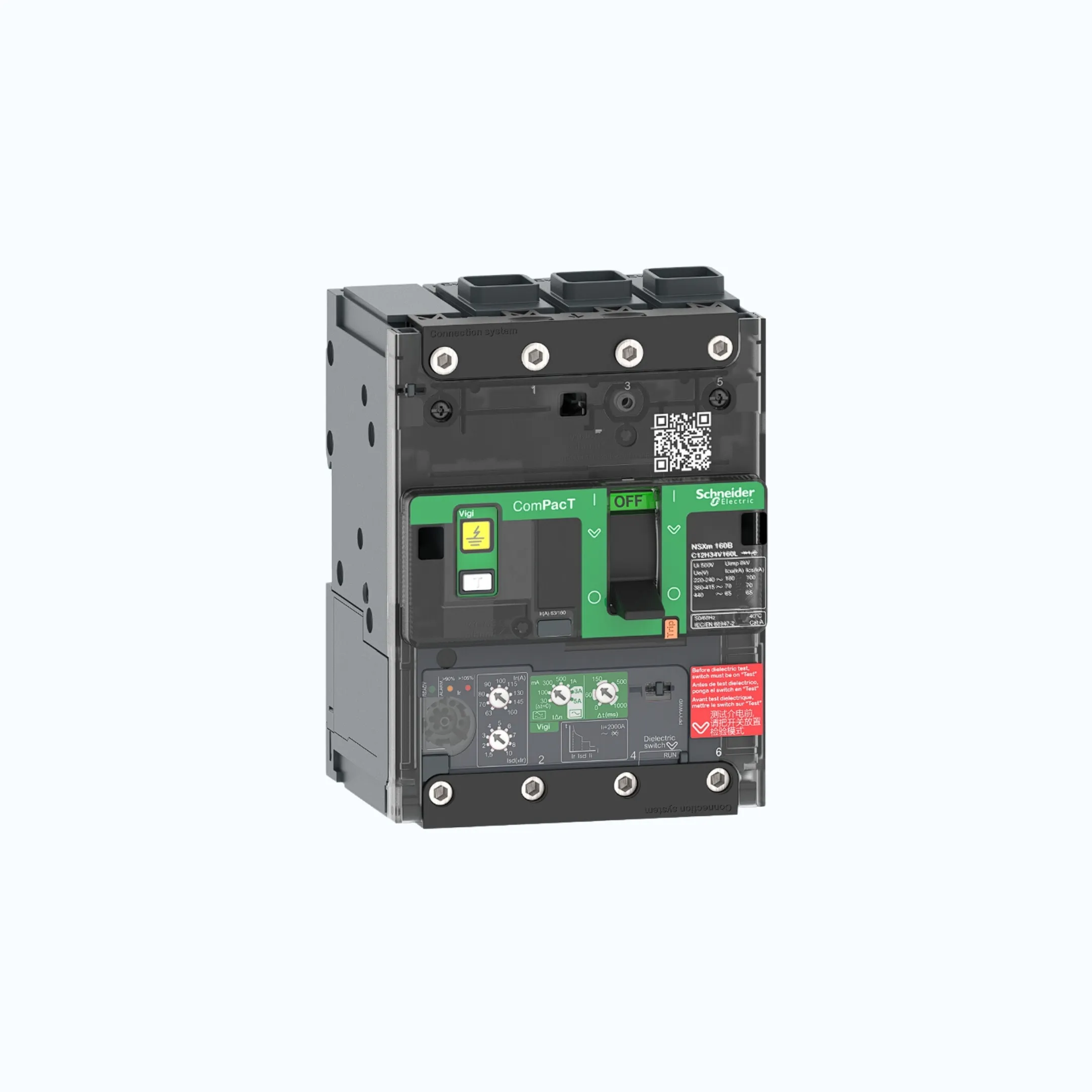 Schneider EverlinkTM Connectors  3P- ComPacT NSXm dengan E (16 kA) termasuk ELCB