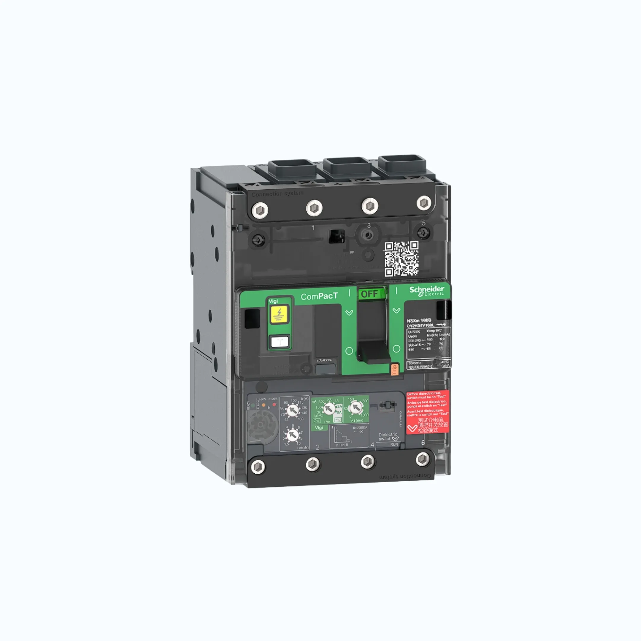 Schneider EverlinkTM Connectors  3P- ComPacT NSXm dengan E (16 kA) termasuk ELCB