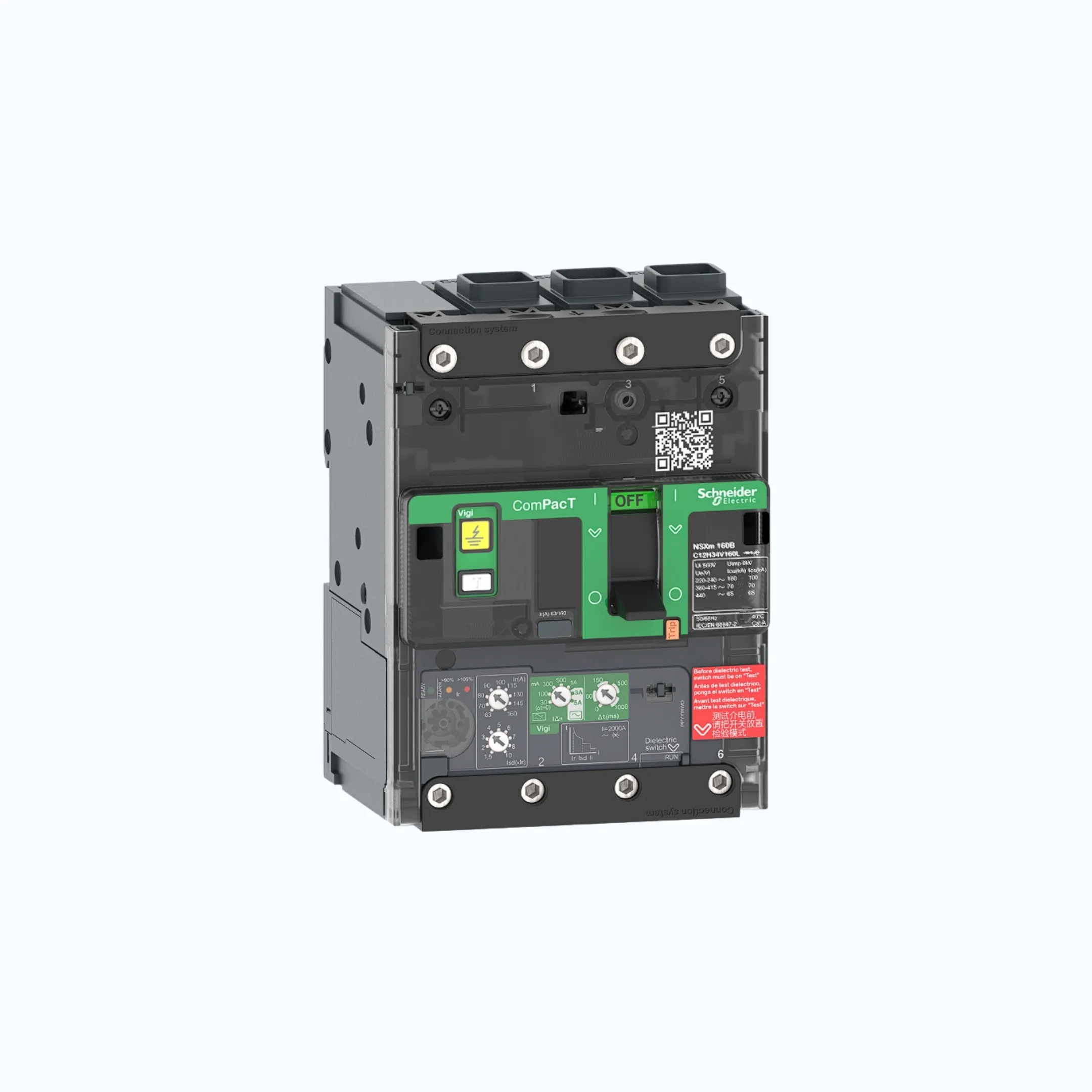 Schneider EverlinkTM Connectors  3P- ComPacT NSXm dengan E (16 kA) termasuk ELCB