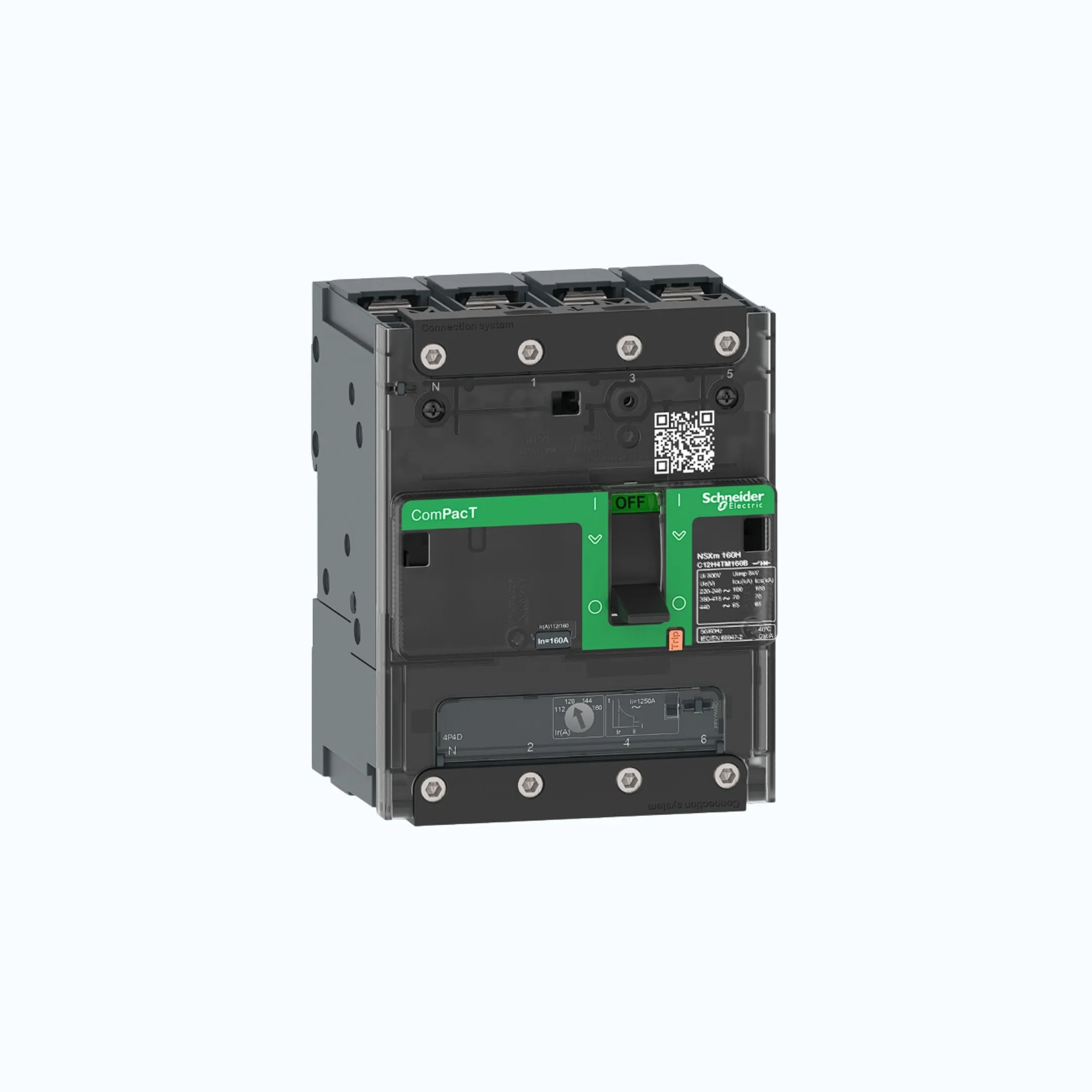 Schneider Busbar Connectors  4P-ComPacT NSXm dengan H (70 kA)-TM100D-C11H6TM100B