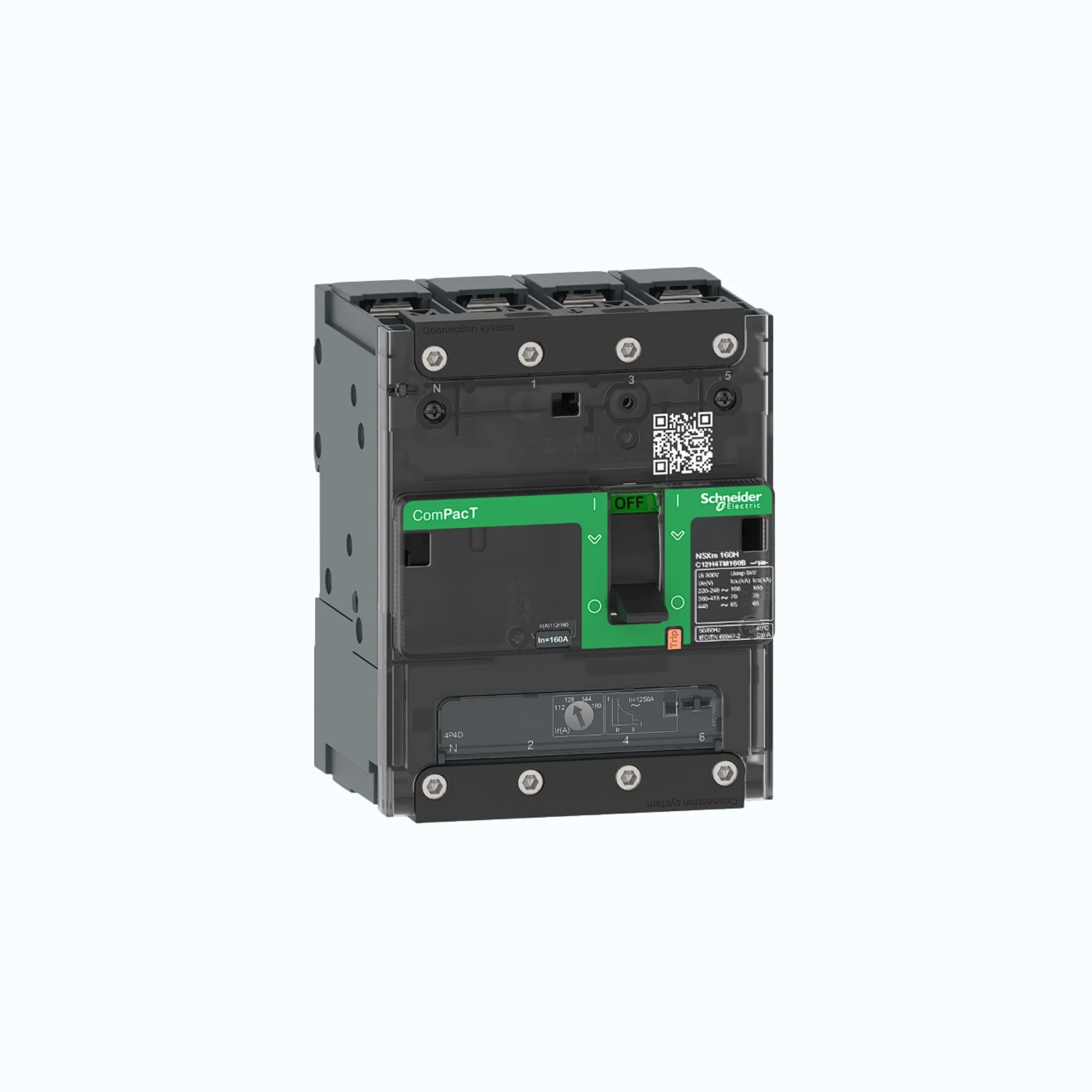 Schneider Busbar Connectors  4P-ComPacT NSXm dengan H (70 kA)-TM80D-C11H6TM080B